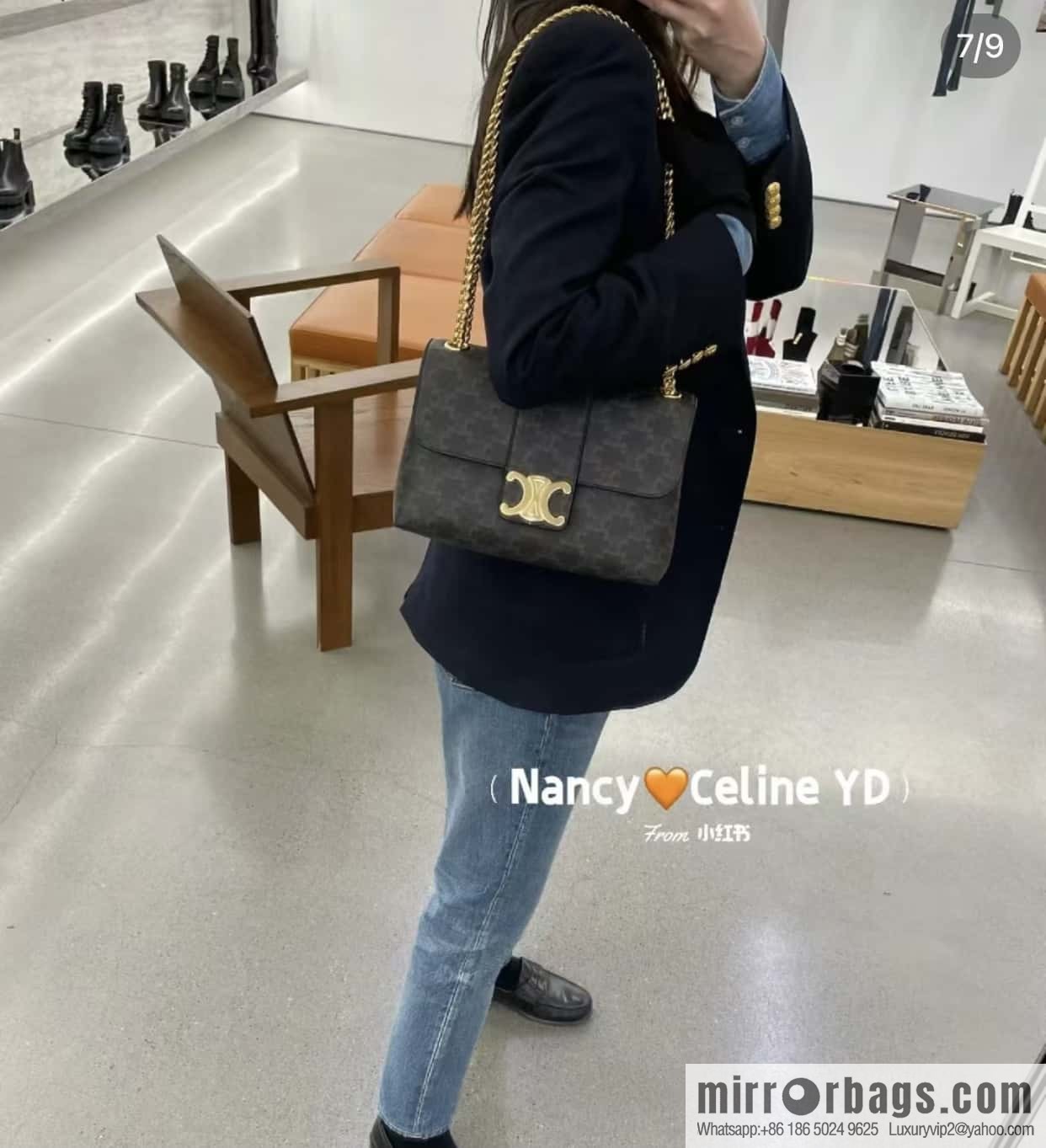 CELINE VICTOIRE M, logo printed handbag 115852 old color