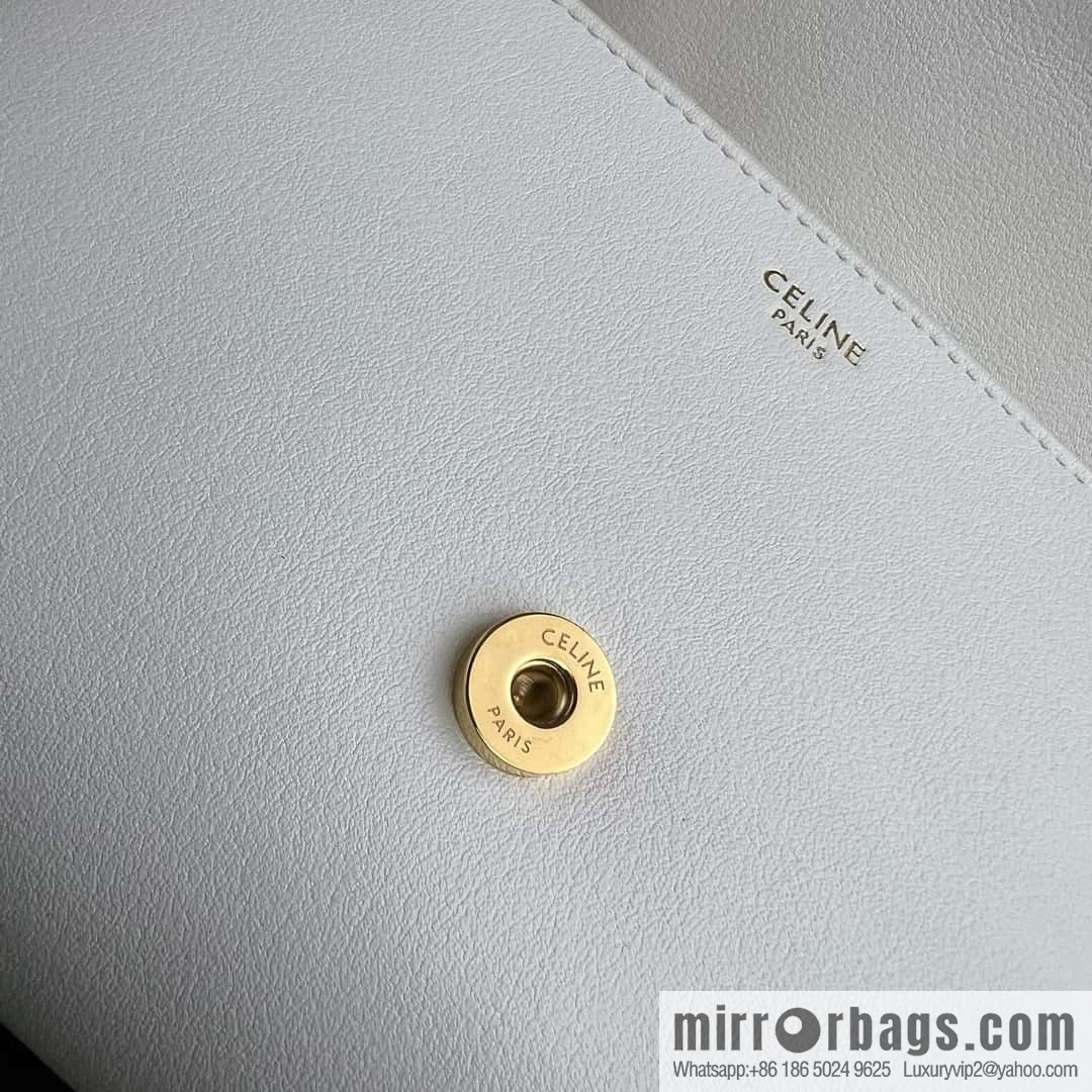 CELINE TEEN VICTOIRE Small soft cow leather (fabric) handbag 116593 white