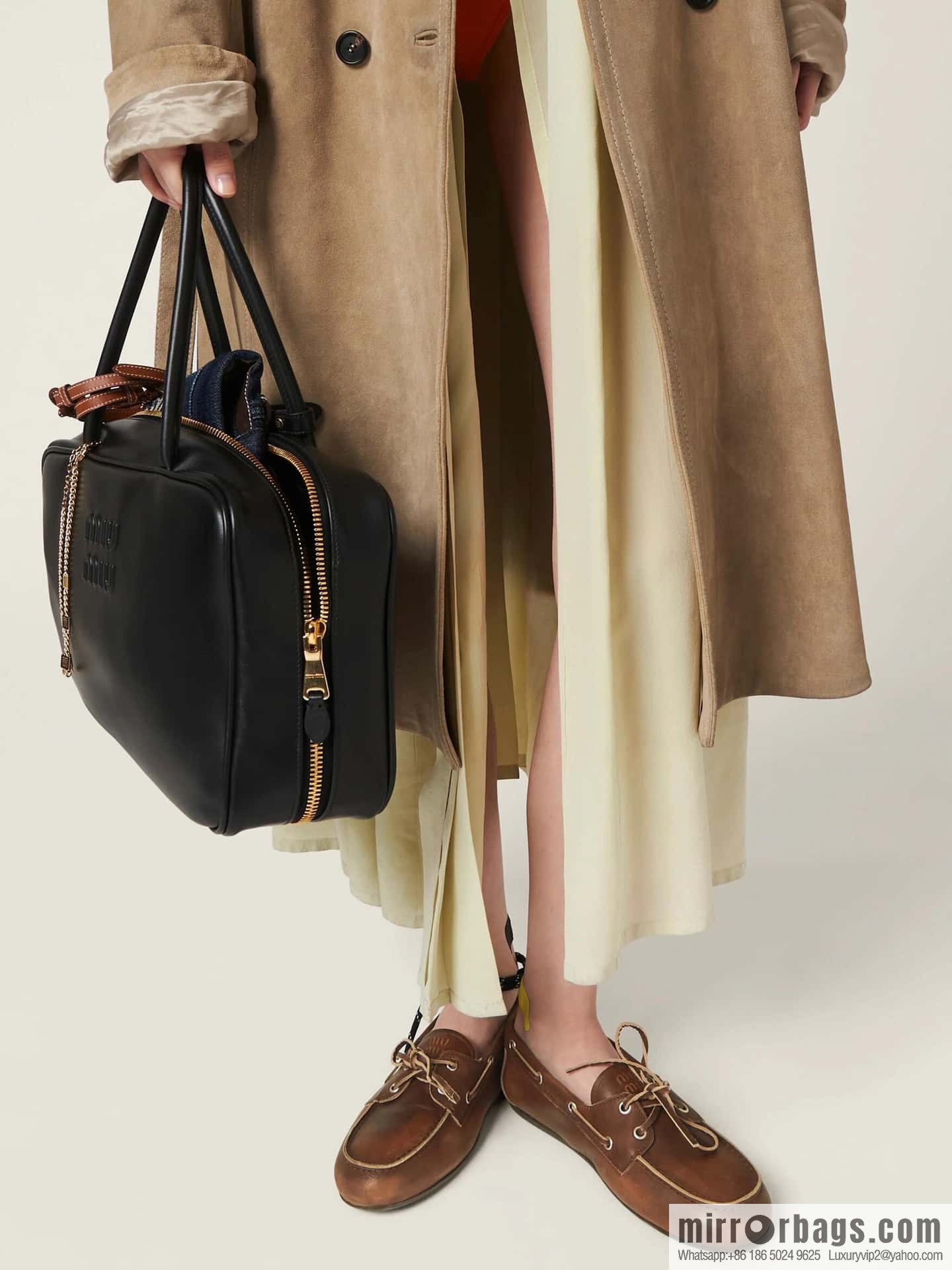 𝐌𝐢𝐮𝐌𝐢𝐮|| Miu Miu Bow Lace Up Sailing Flat Loafers