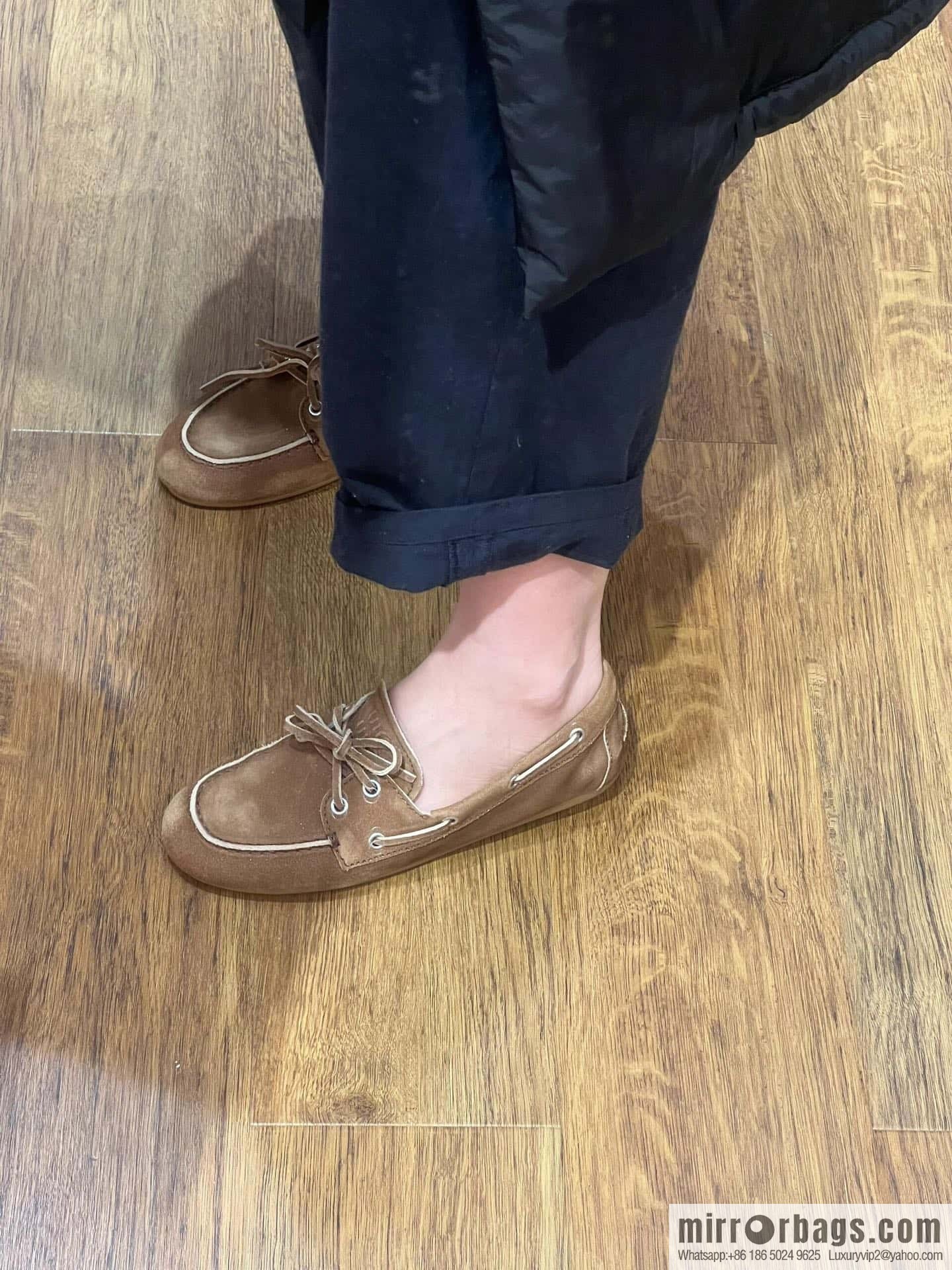 𝐌𝐢𝐮𝐌𝐢𝐮|| Miu Miu Bow Lace Up Sailing Flat Loafers