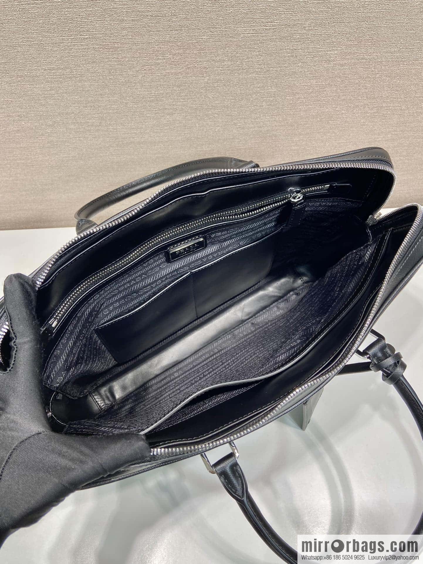 PRADA P new briefcase 0368 black