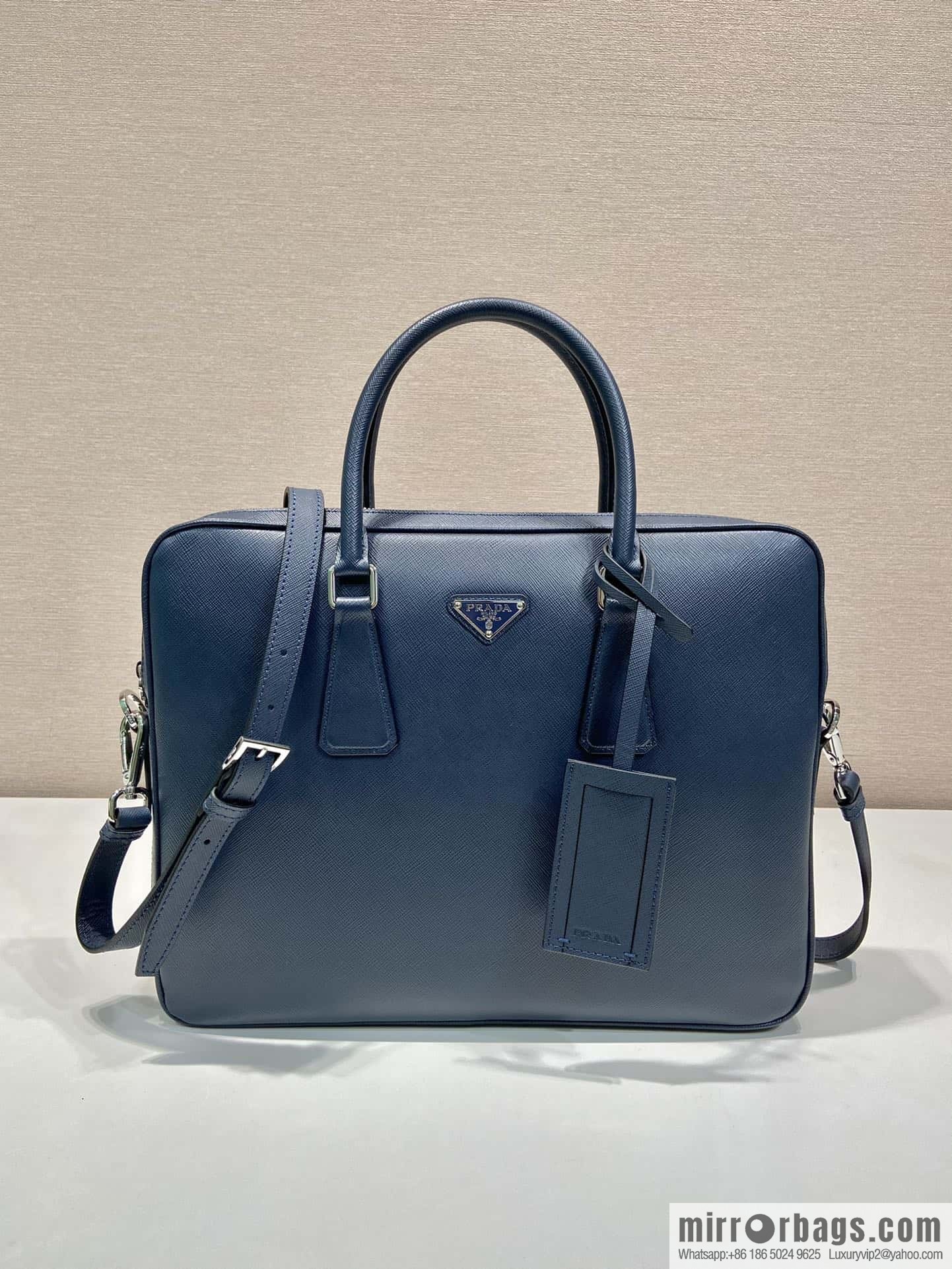 PRADA P home new briefcase 0368 blue