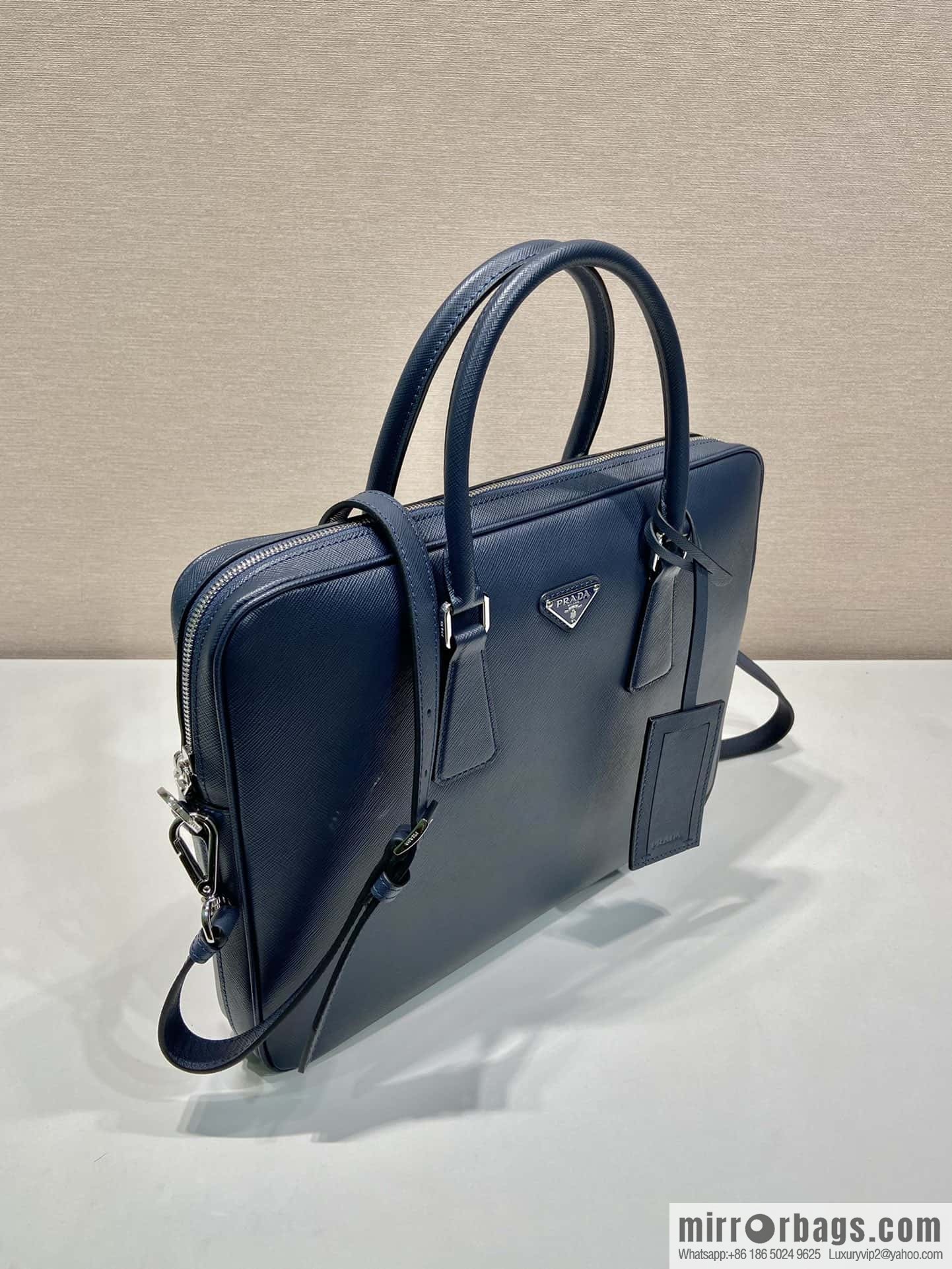 PRADA P home new briefcase 0368 blue