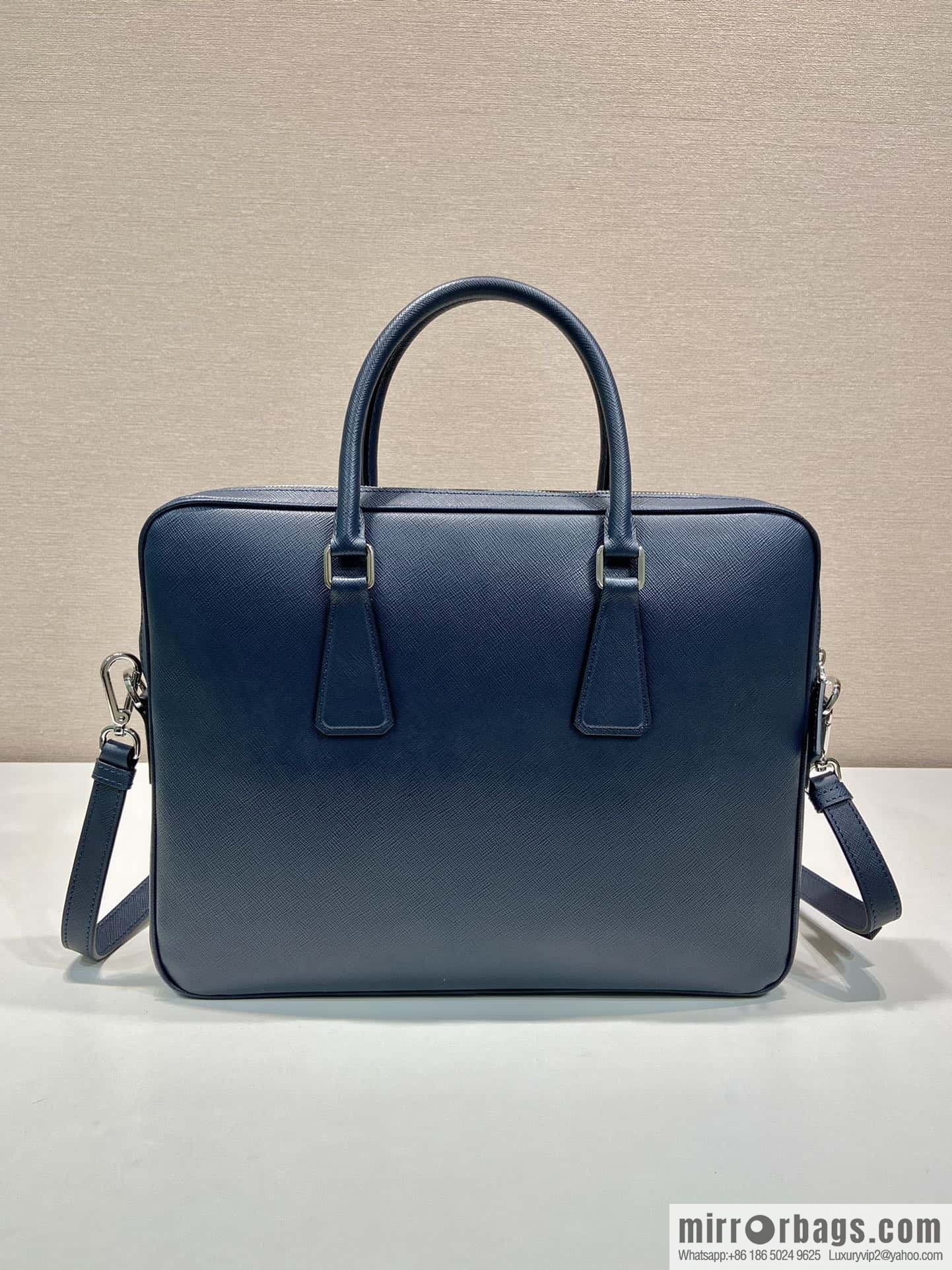 PRADA P home new briefcase 0368 blue