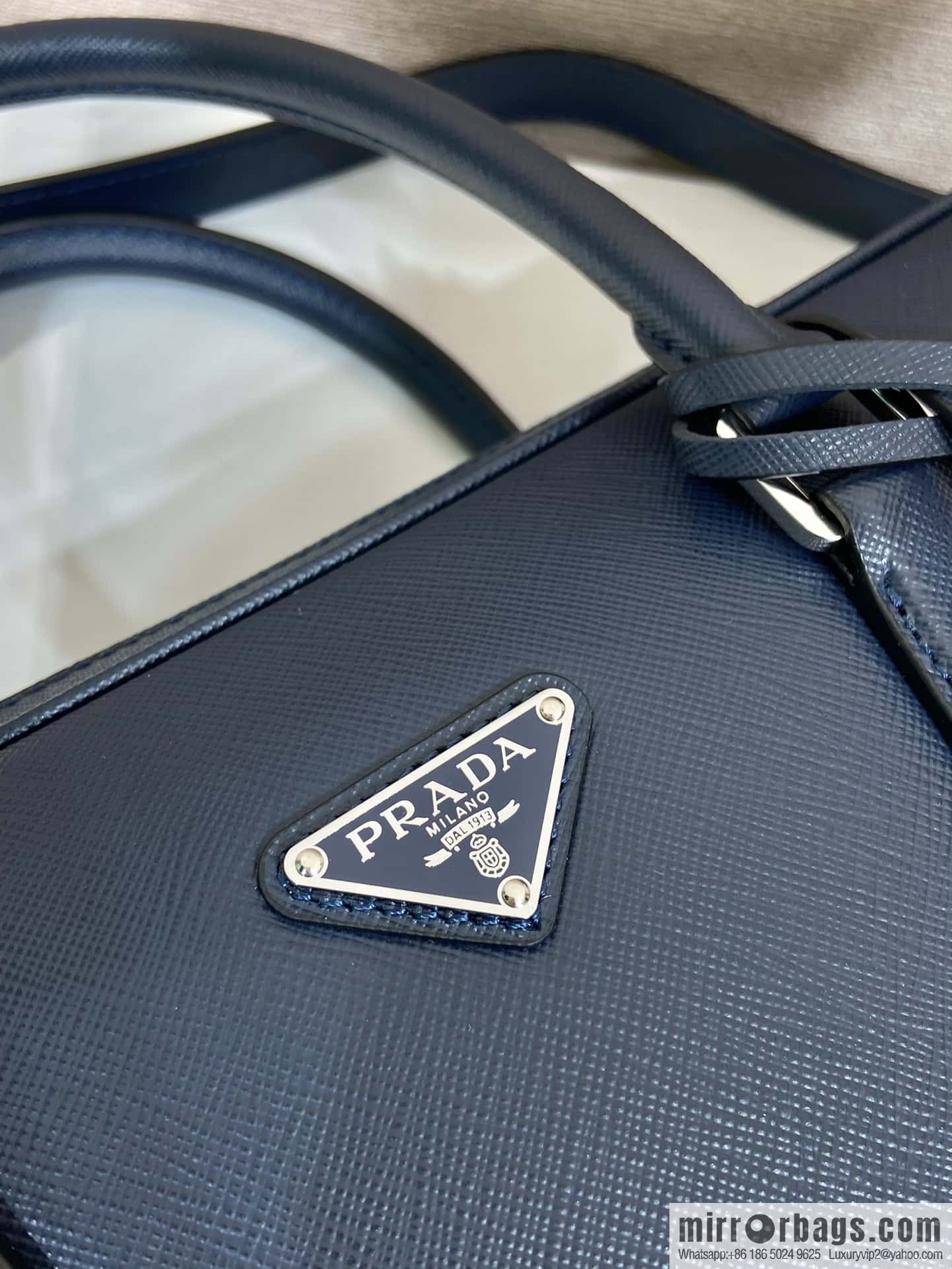 PRADA P home new briefcase 0368 blue