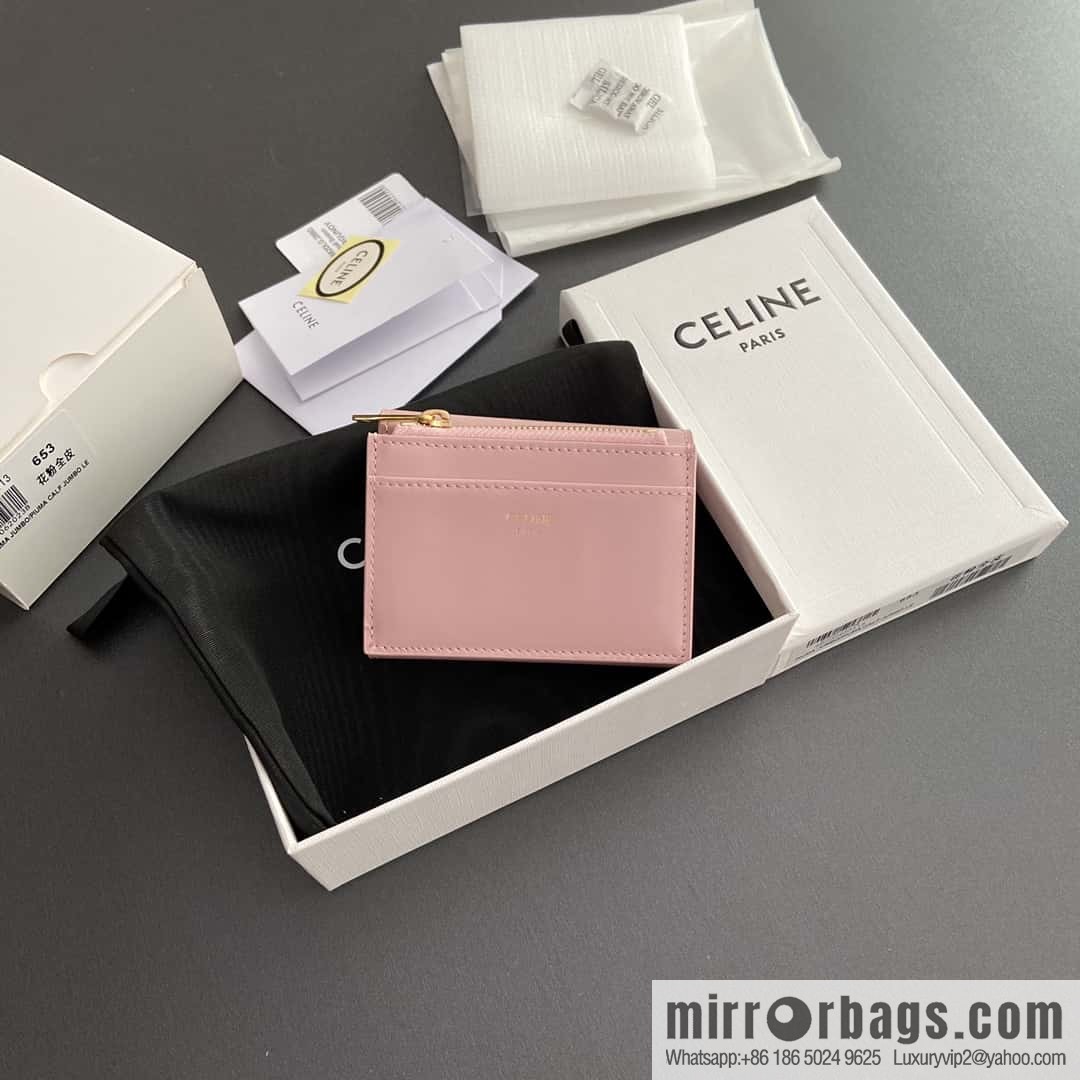 Celine TRIOMPHE glossy leather (fabric) short wallet 10l653DS3.04LU652