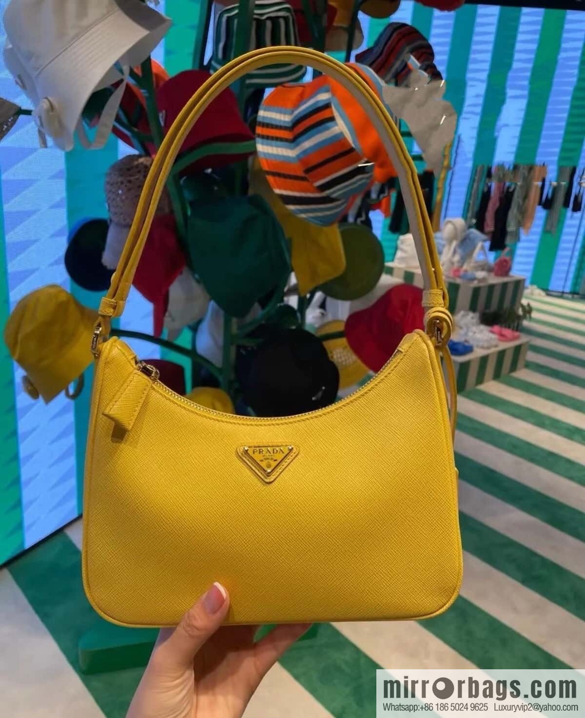 Prada 1BC204B Hand carry/armpit bag/crossbody bag