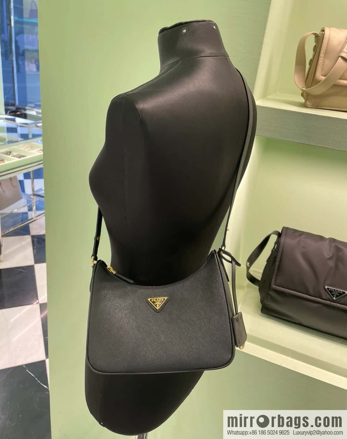 Prada 1BC204B Hand carry/armpit bag/crossbody bag