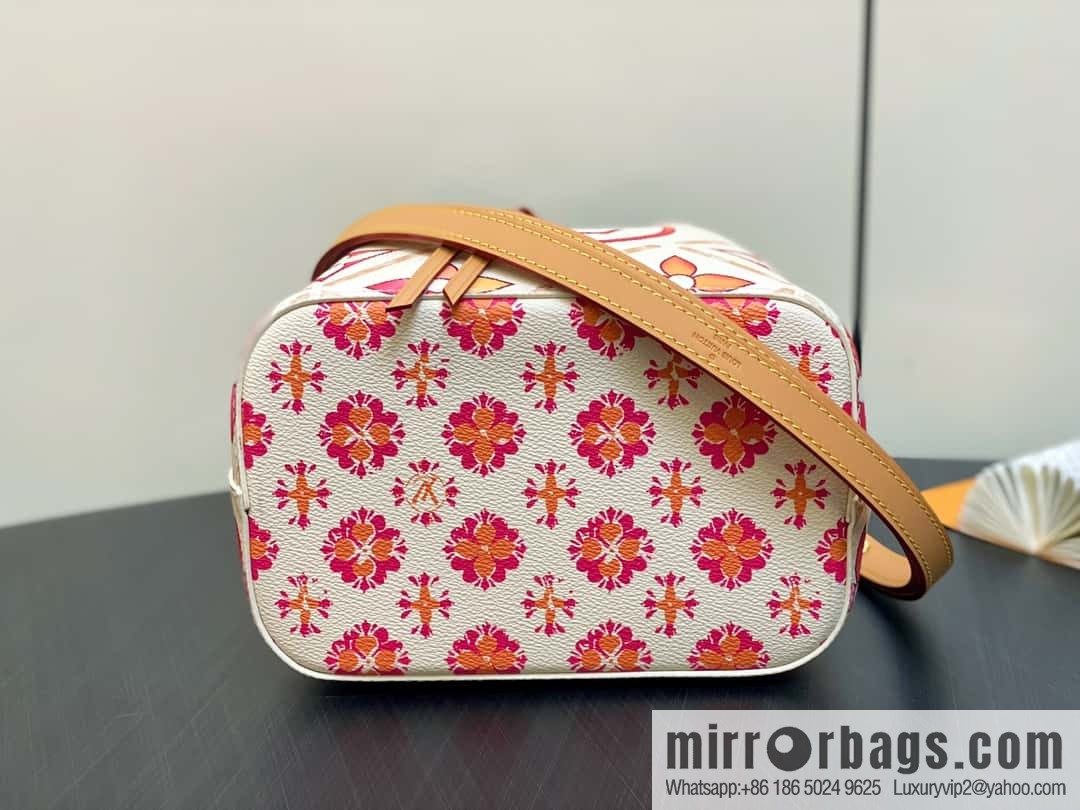 [Original single boutique] M25315 rose red printed small bucket bag series Néonoé BB handbag (summer 2024)