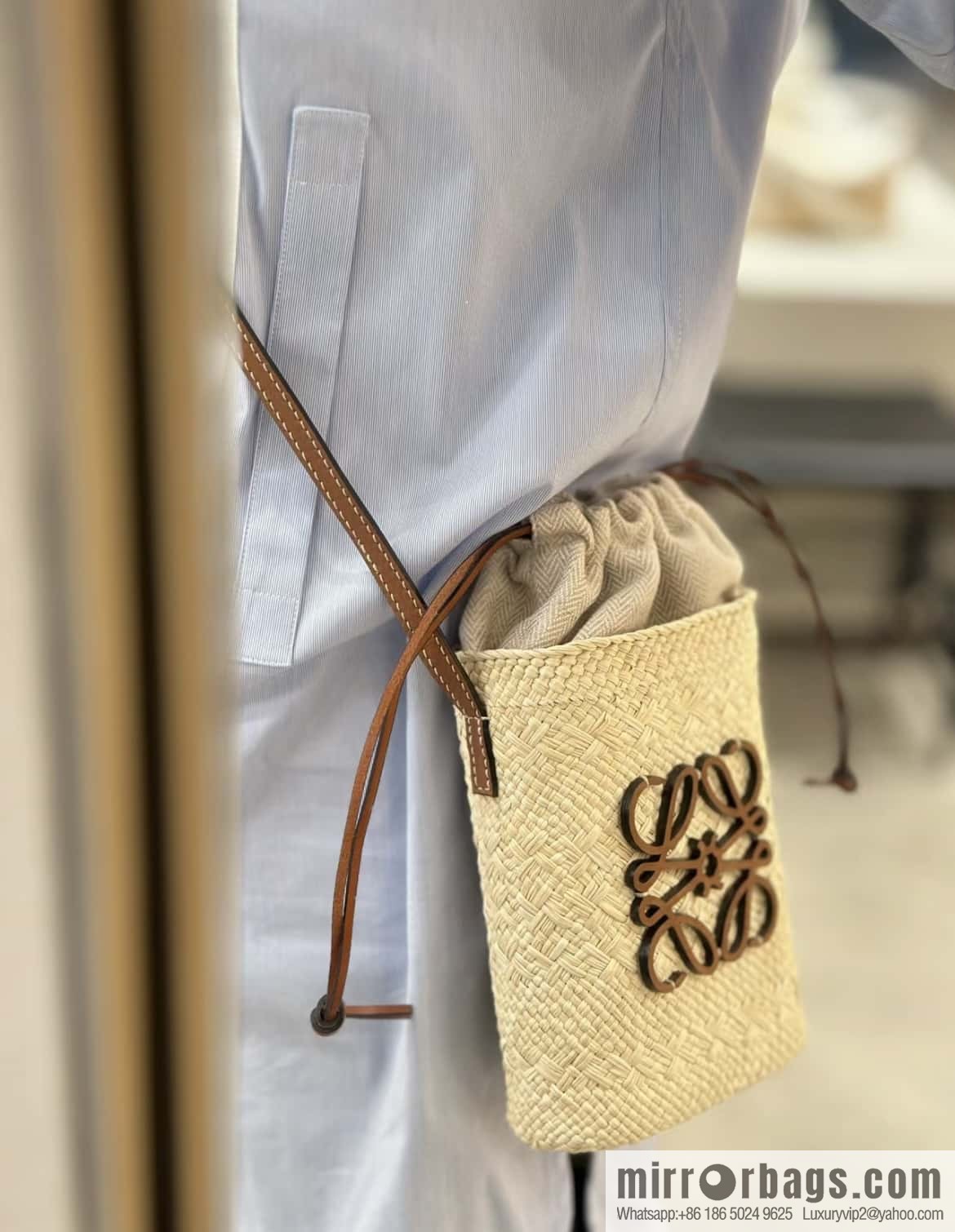 LOEWE Anagram Basket Phone Bag