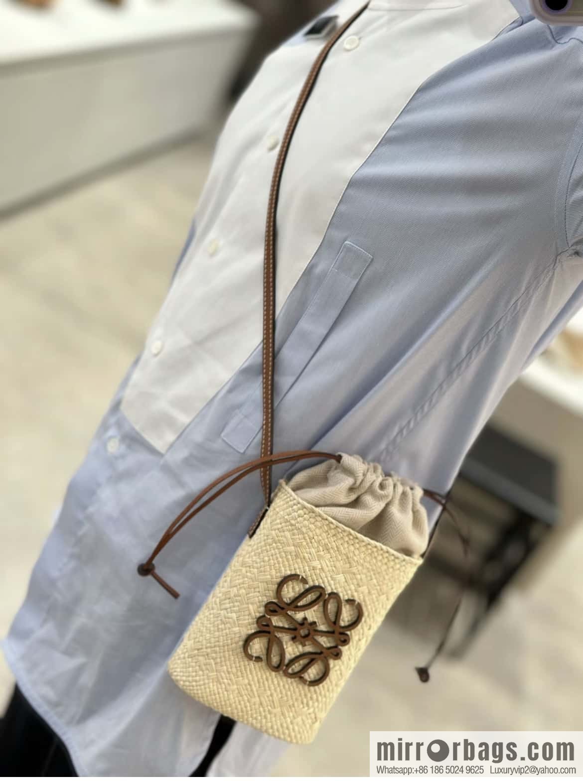 LOEWE Anagram Basket Phone Bag
