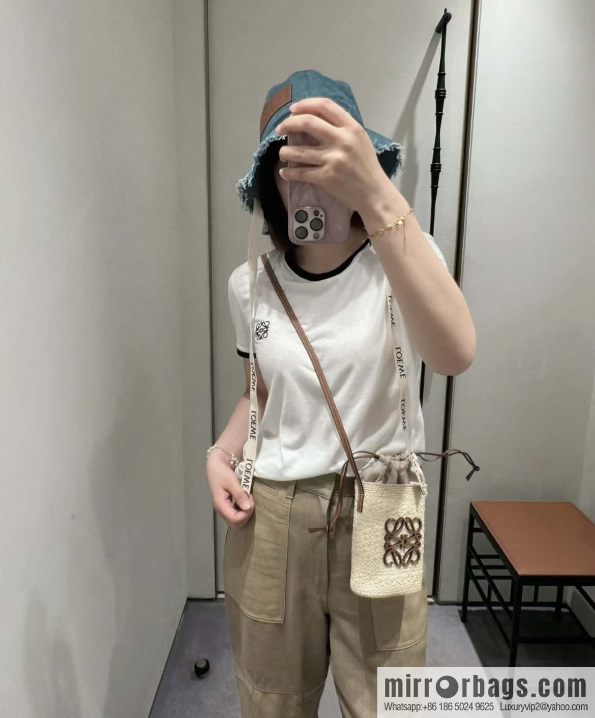 LOEWE Anagram Basket Phone Bag