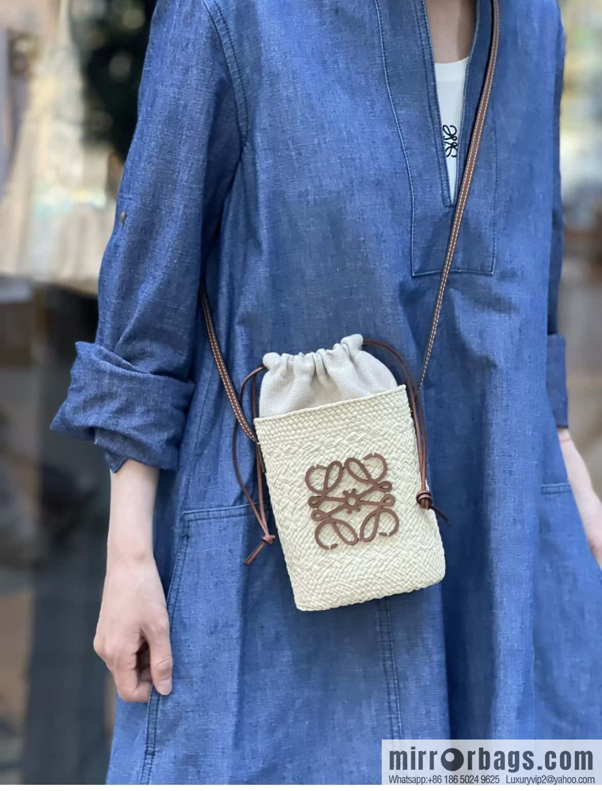 LOEWE Anagram Basket Phone Bag