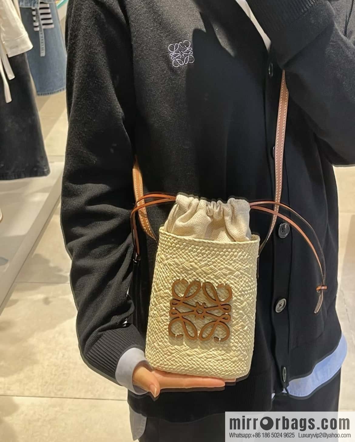 LOEWE Anagram Basket Phone Bag