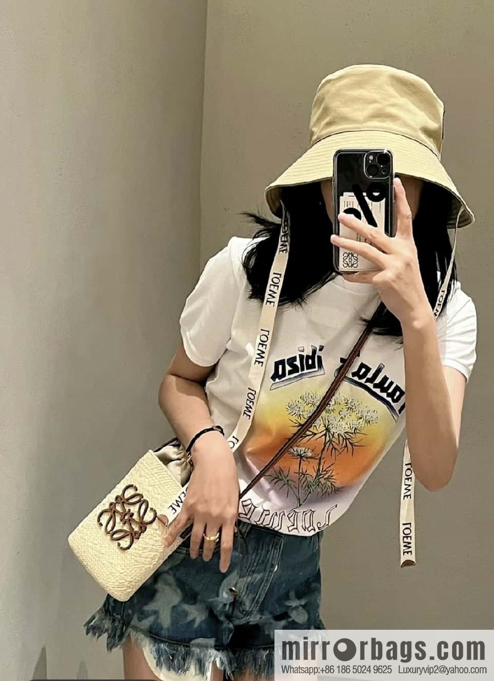 LOEWE Anagram Basket Phone Bag