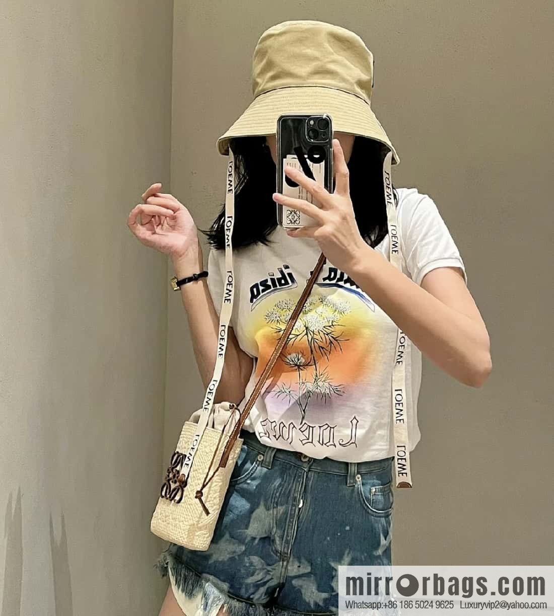 LOEWE Anagram Basket Phone Bag
