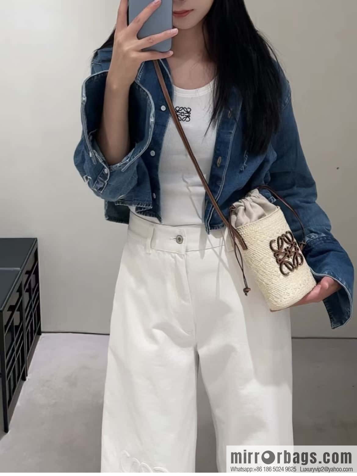 LOEWE Anagram Basket Phone Bag