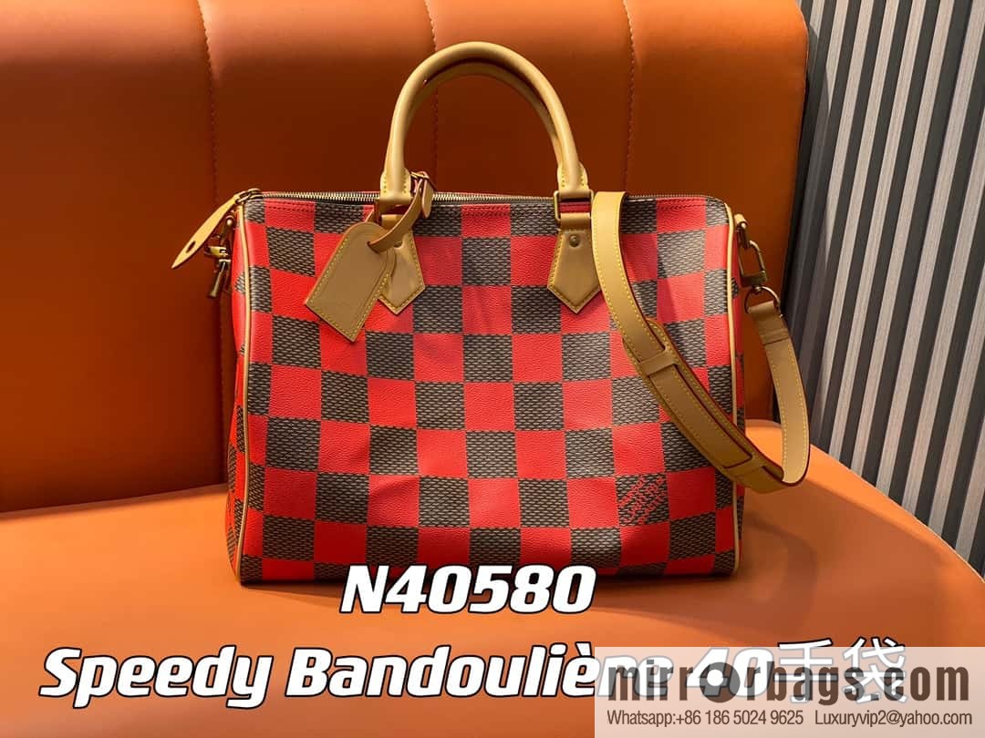[Premium‑quality] N40579 green N40580 red 40cm travel bag Speedy Bandoulière 40 handbag