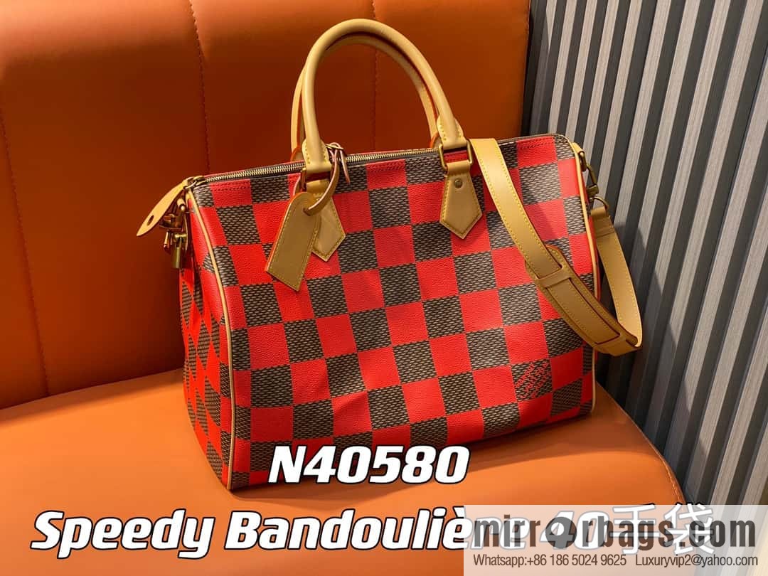 [Premium‑quality] N40579 green N40580 red 40cm travel bag Speedy Bandoulière 40 handbag