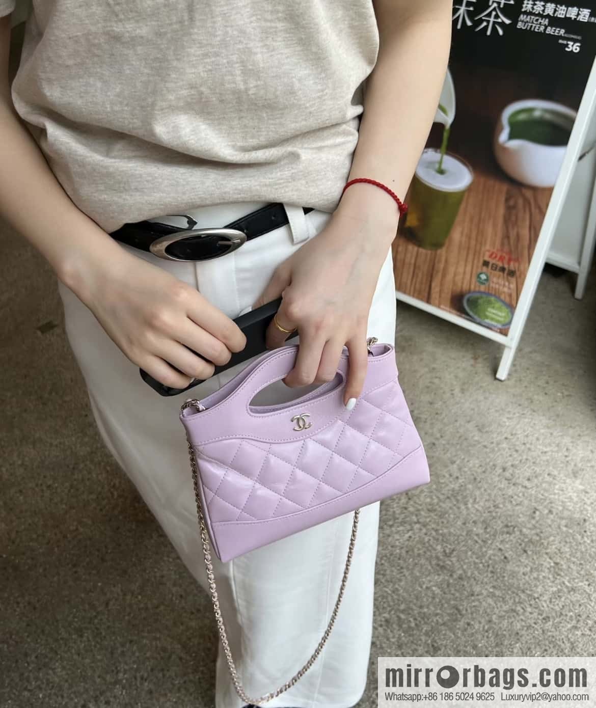 Chanel 24s horizontal 31bag nano pink purple π AP3656