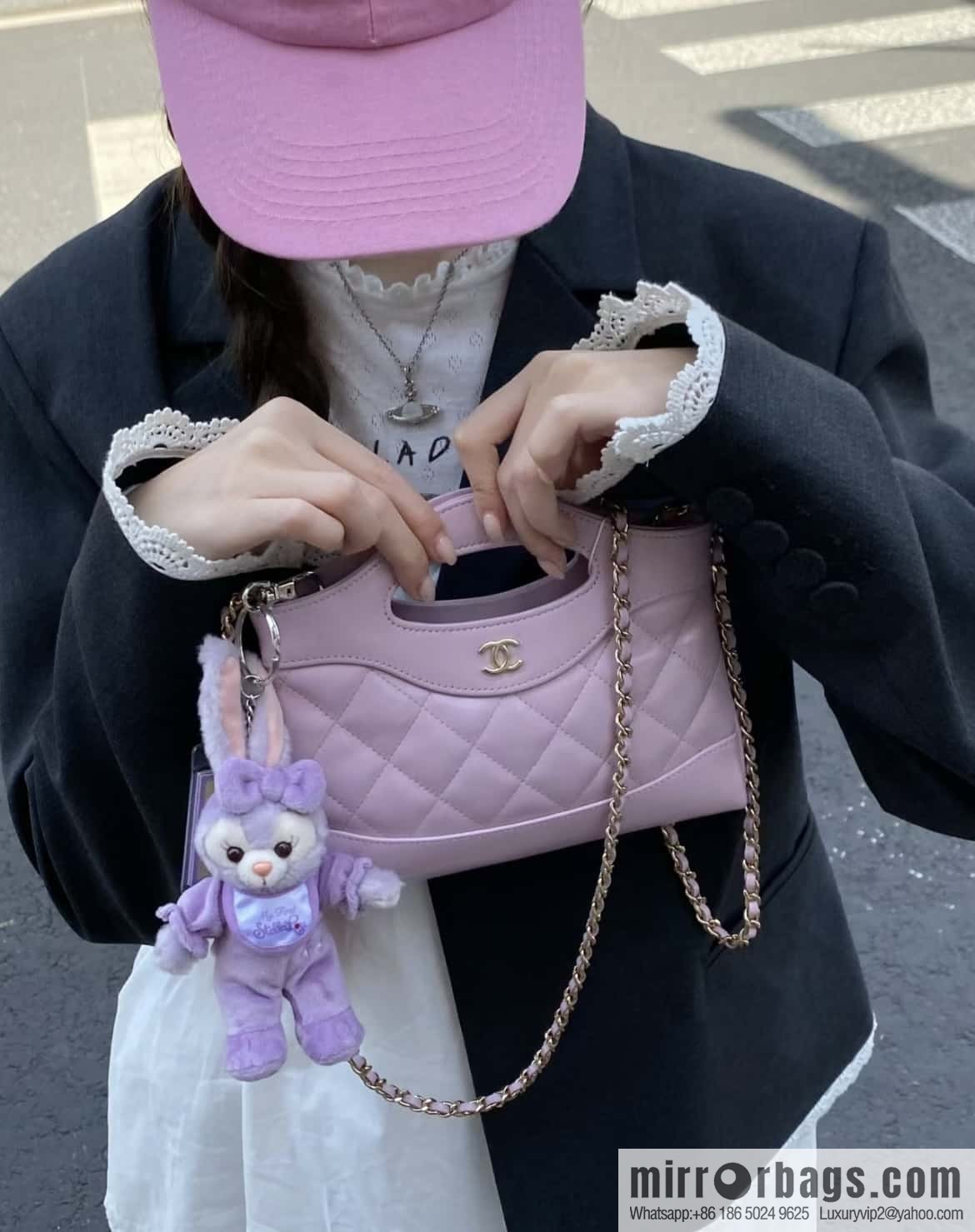 Chanel 24s horizontal 31bag nano pink purple π AP3656