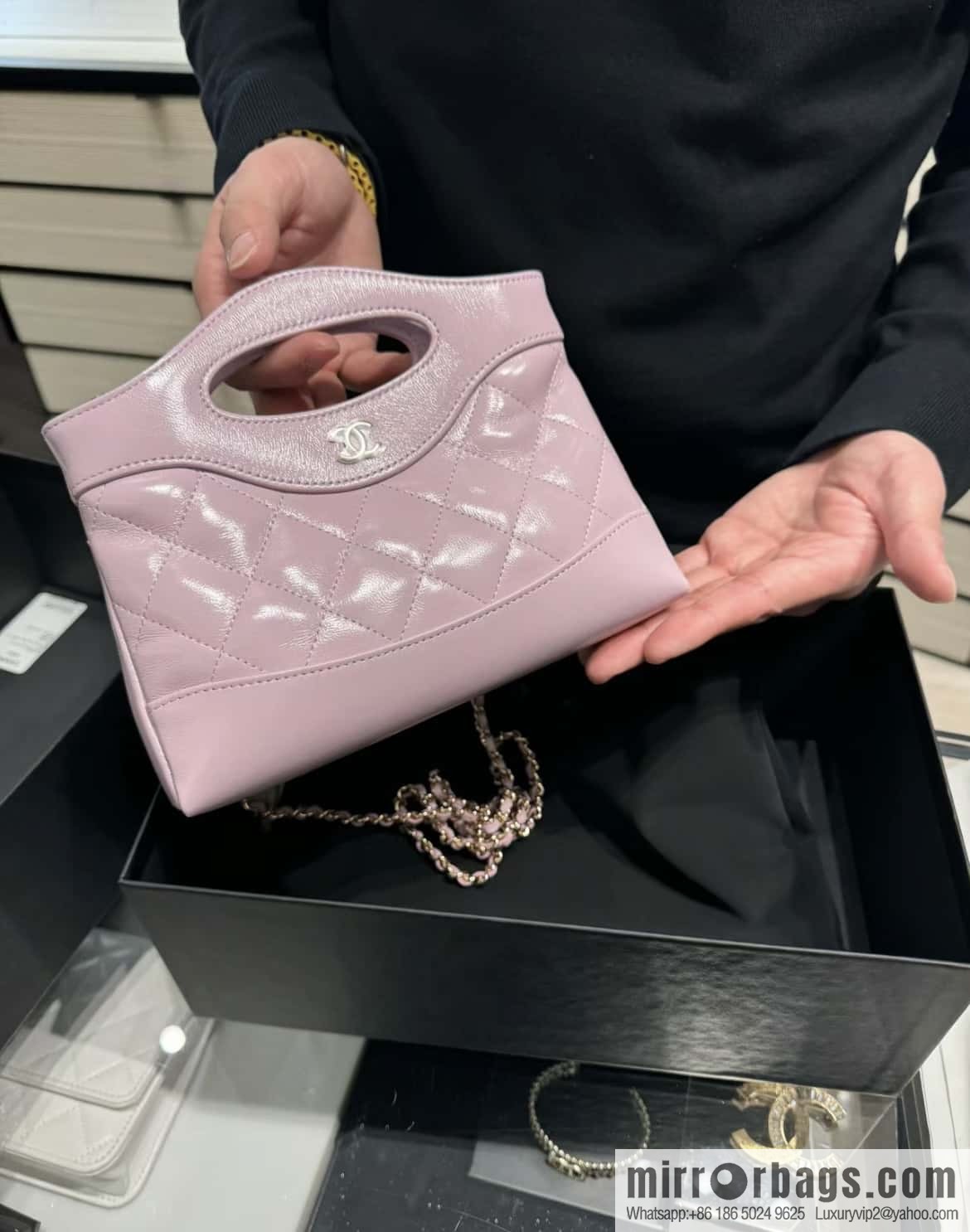 Chanel 24s horizontal 31bag nano pink purple π AP3656