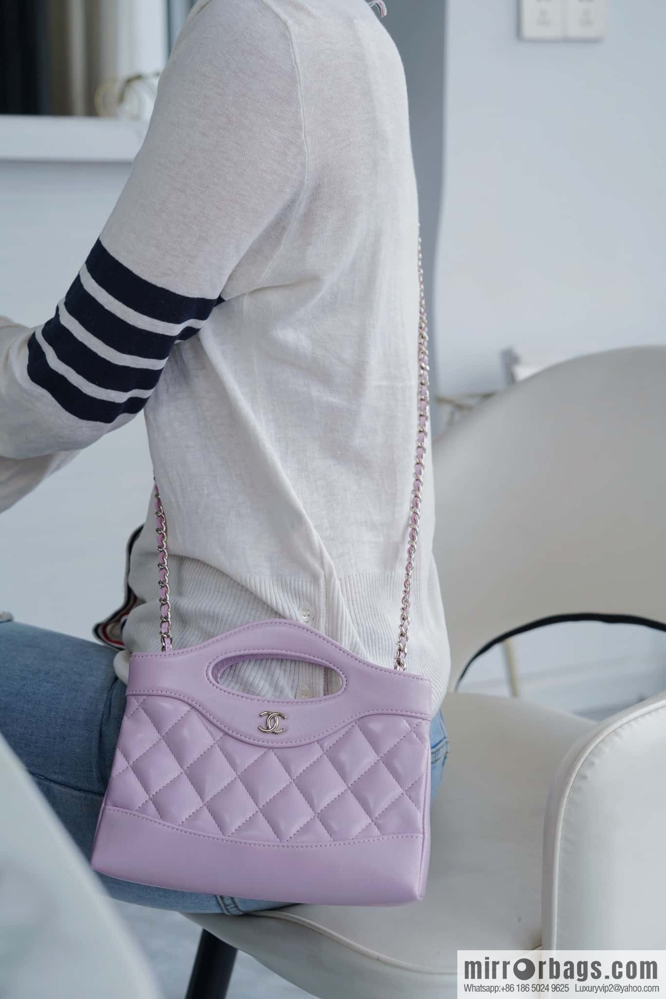 Chanel 24s horizontal 31bag nano pink purple π AP3656