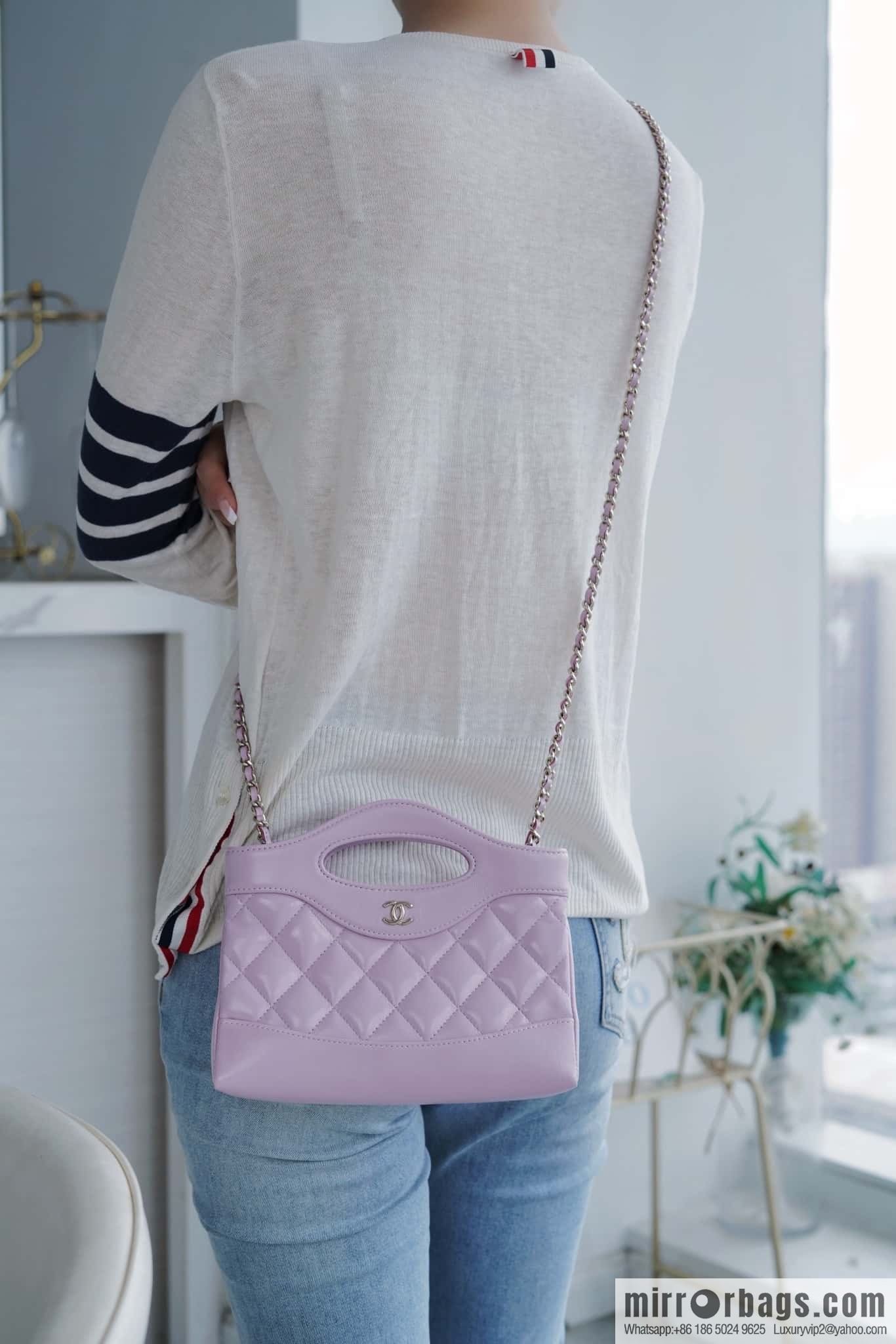 Chanel 24s horizontal 31bag nano pink purple π AP3656