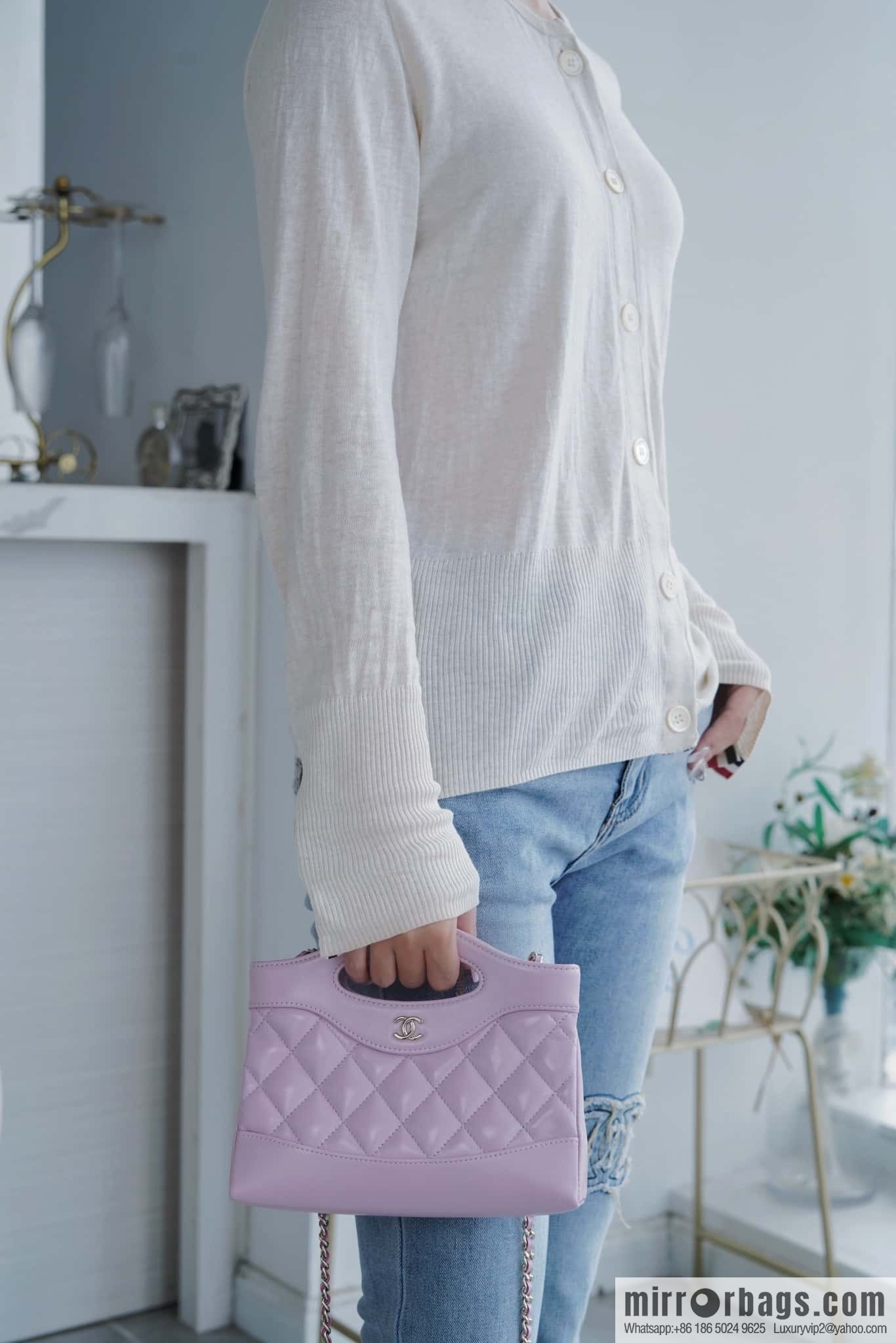 Chanel 24s horizontal 31bag nano pink purple π AP3656