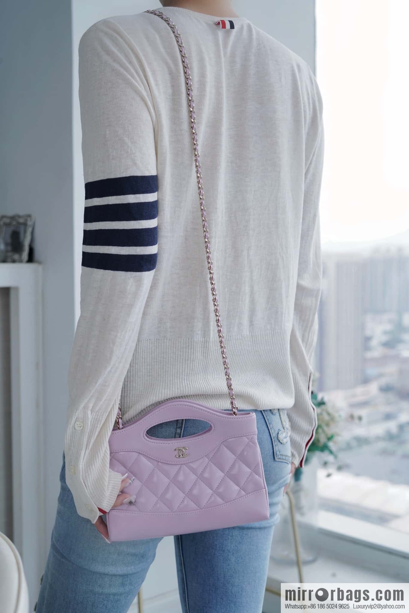 Chanel 24s horizontal 31bag nano pink purple π AP3656