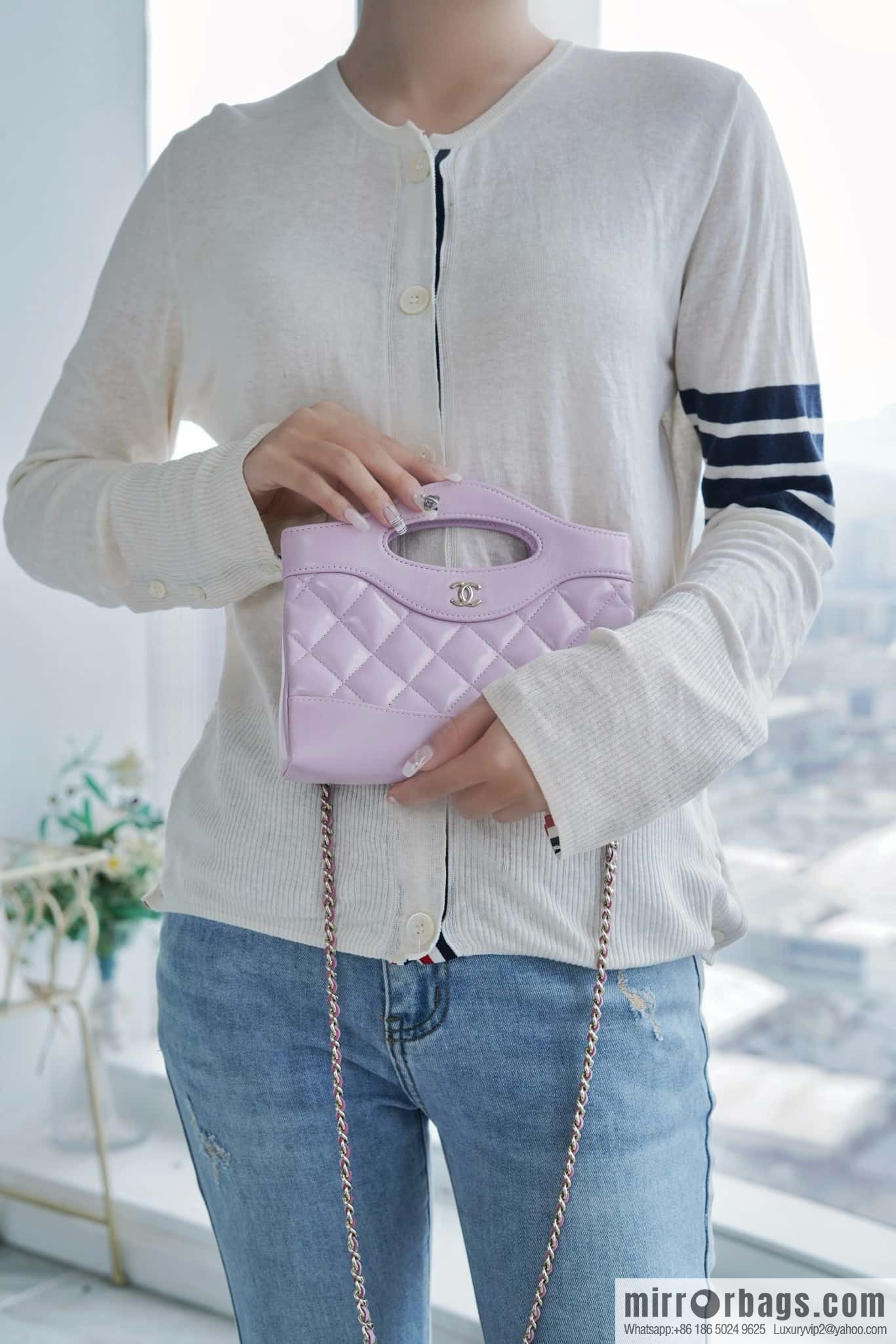 Chanel 24s horizontal 31bag nano pink purple π AP3656