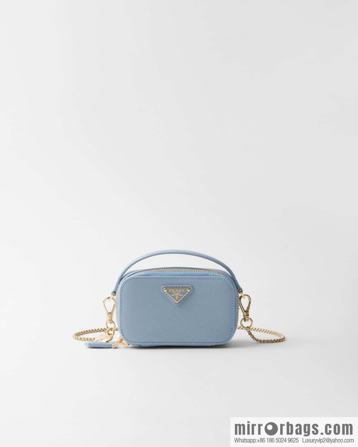 PRADA 🎉 mini diagonal bag 🎉 1NR025 cross pattern leather blue