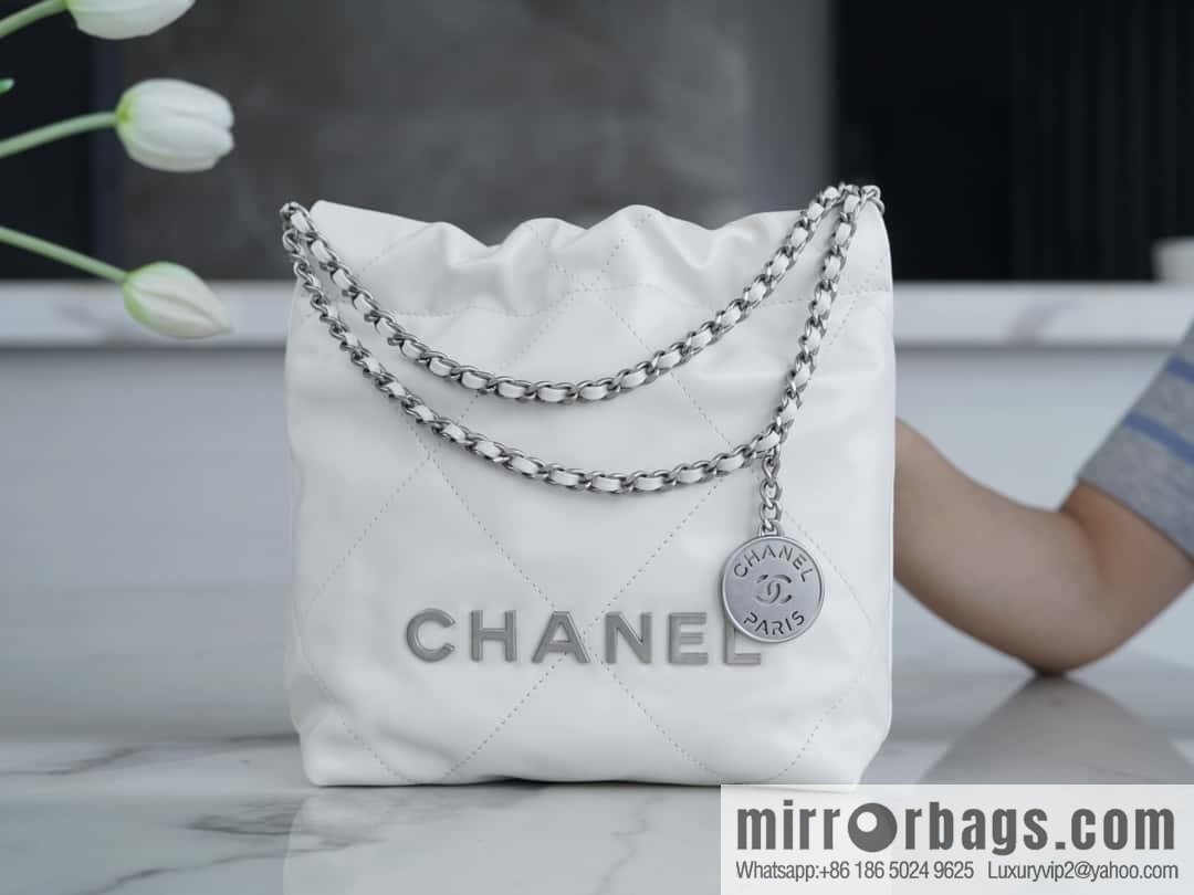 Chanel 23S 22Mini bag silver AS3980