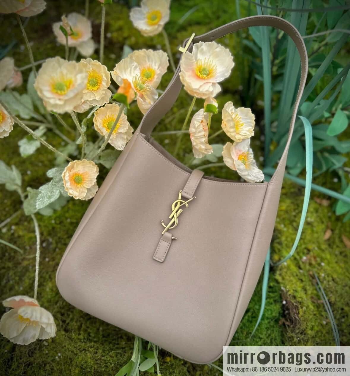 YSL 🆕 autumn and winter new Hobo armpit bag 713938 sand color