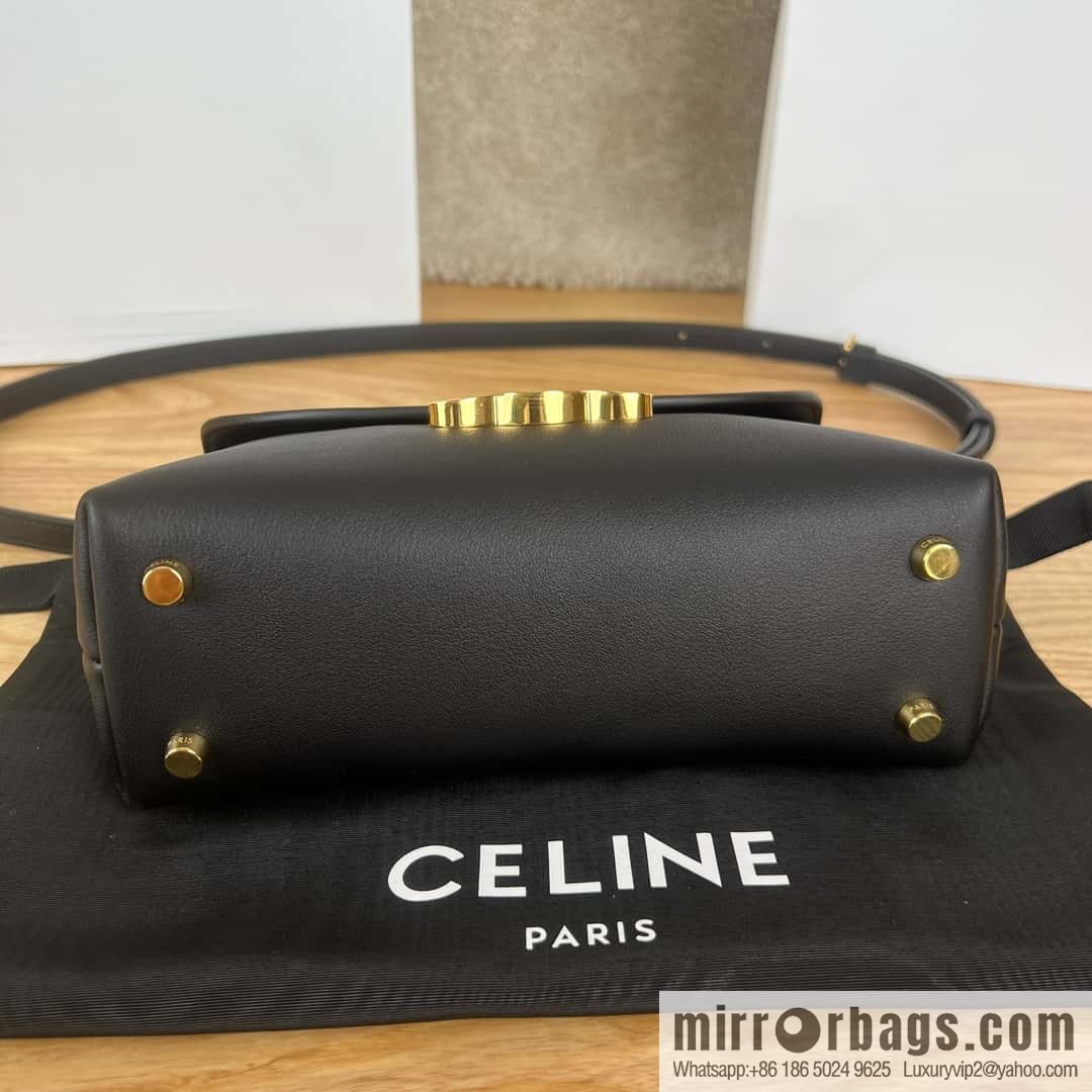 CELINE NINO Small soft cow leather (fabric) handbag 118113 black