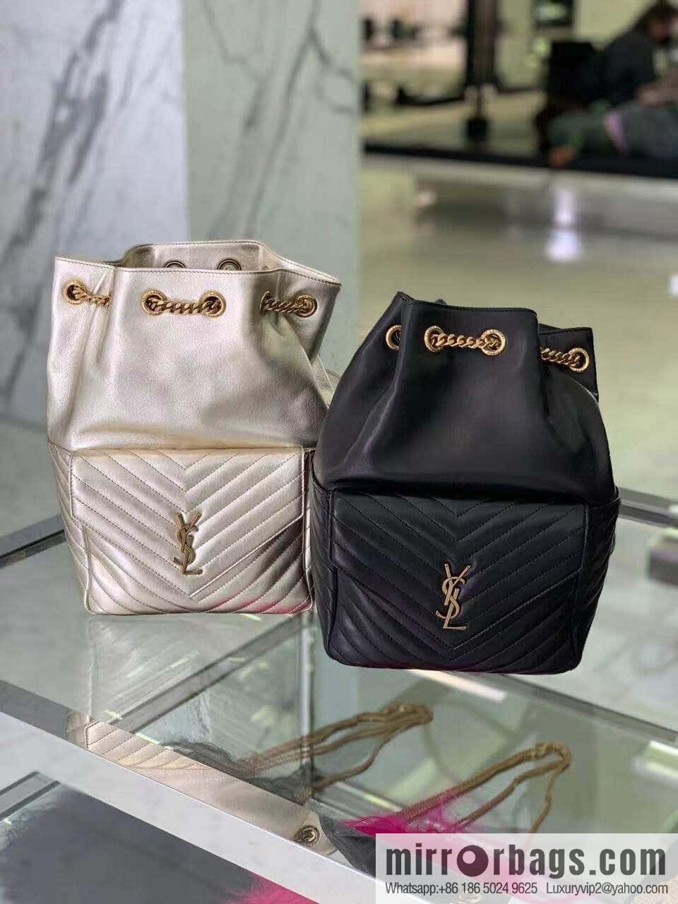 YSL _ backpack champagne 🥂 672609