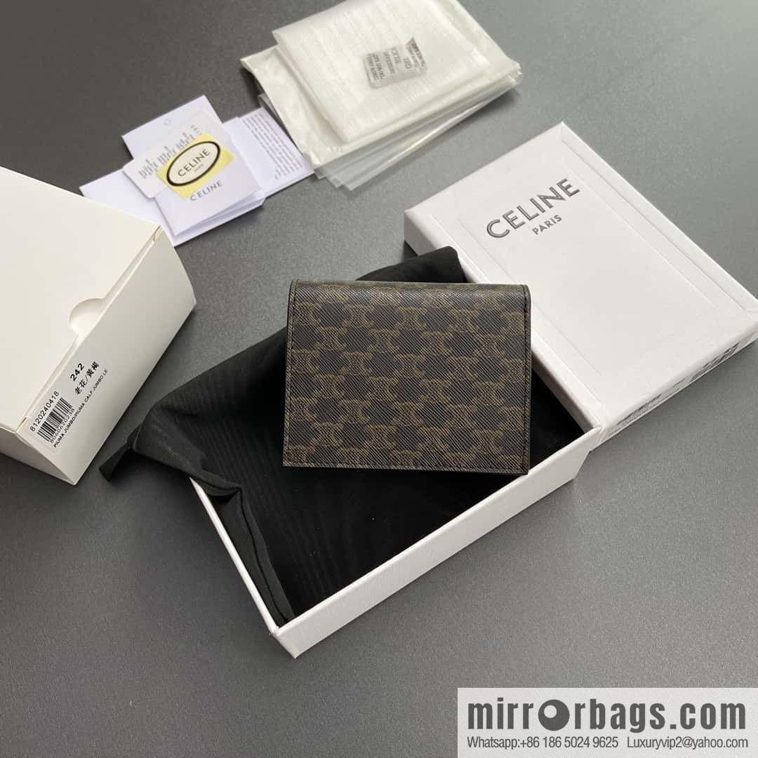 CELINE TRIOMPHE Logo Printed Card Pack Business Card Pack 10E242BZ904.LU