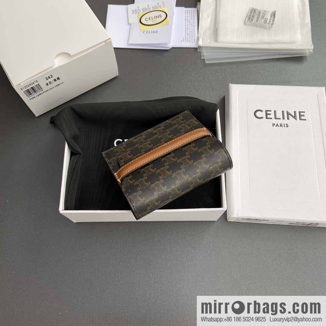 CELINE TRIOMPHE Logo Printed Card Pack Business Card Pack 10E242BZ904.LU