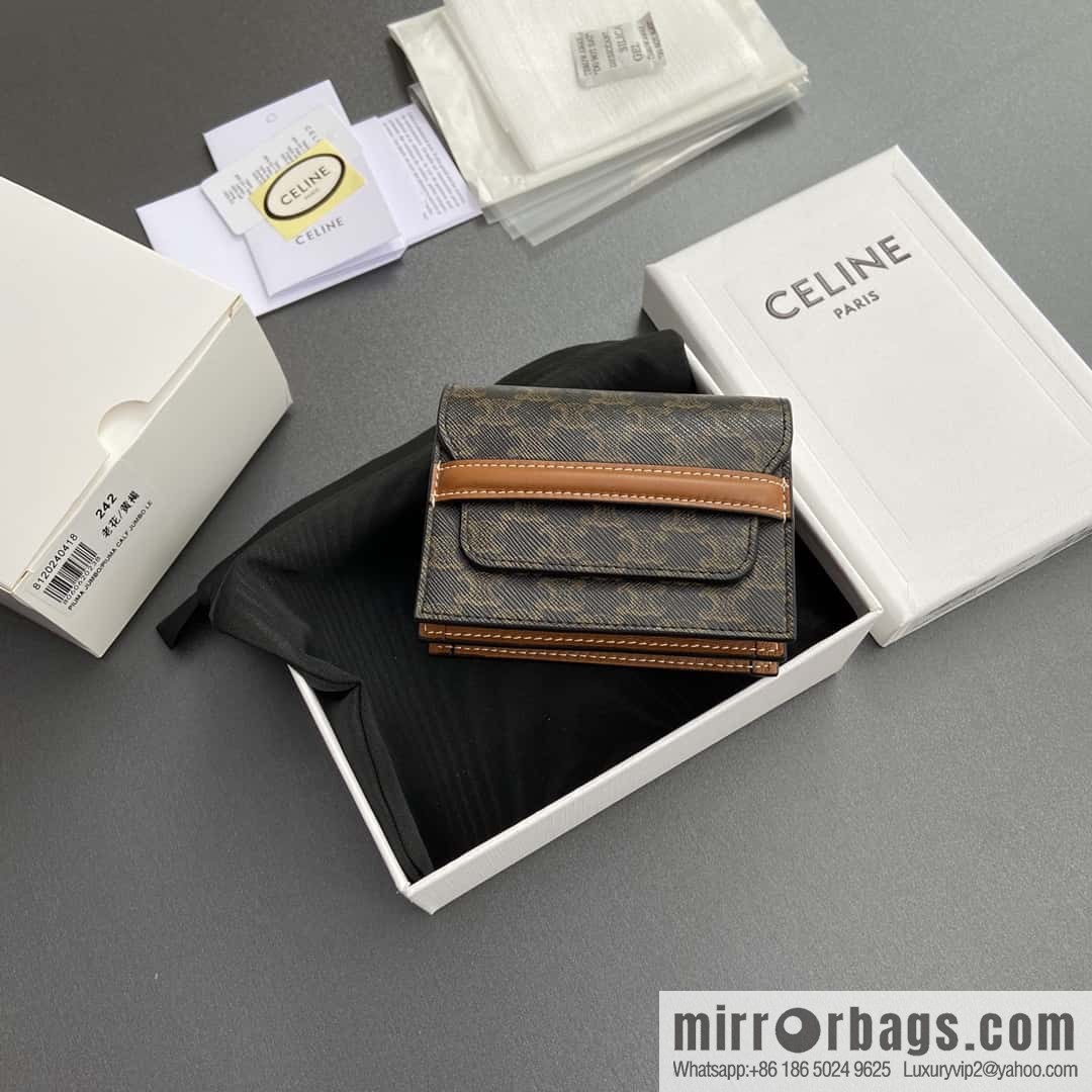 CELINE TRIOMPHE Logo Printed Card Pack Business Card Pack 10E242BZ904.LU