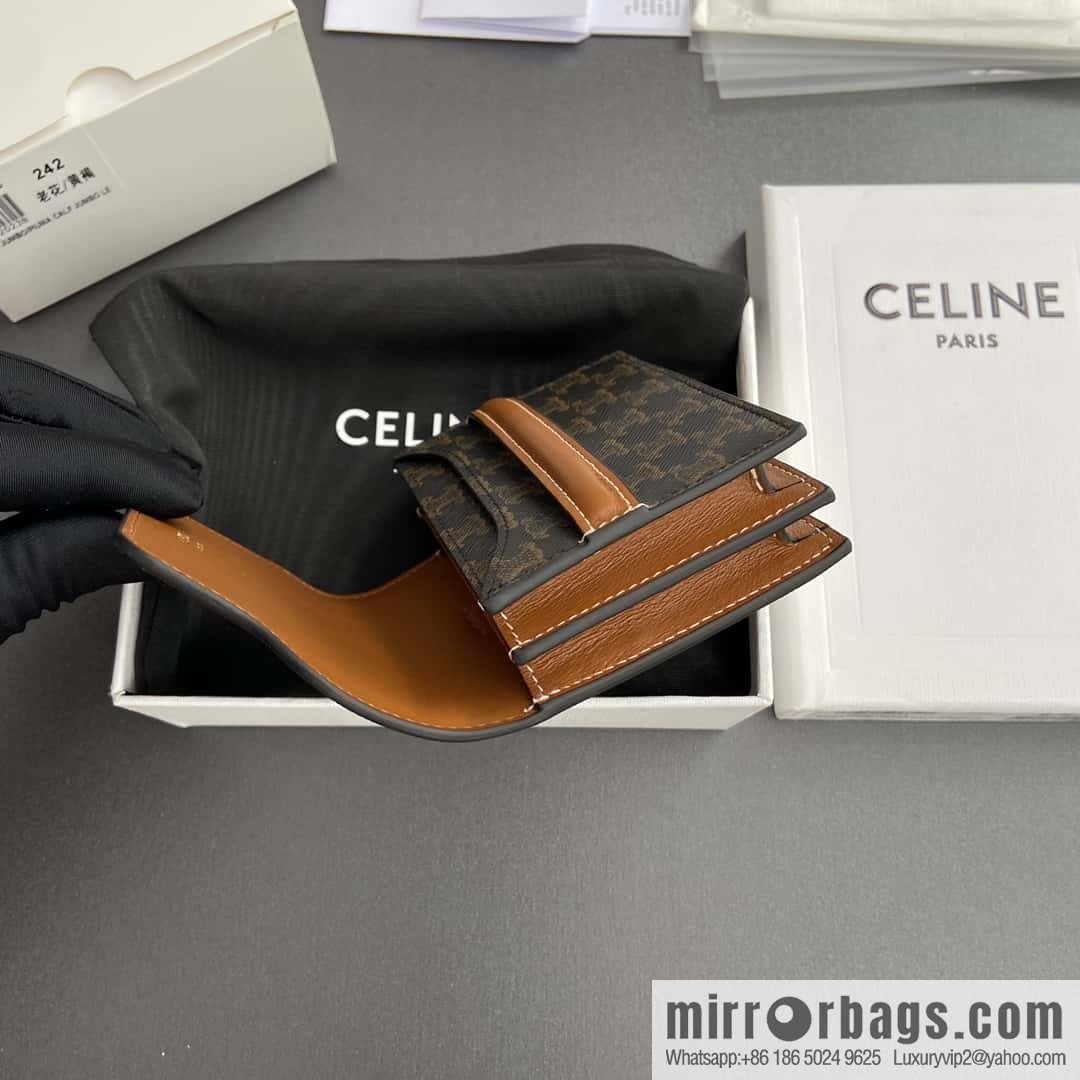 CELINE TRIOMPHE Logo Printed Card Pack Business Card Pack 10E242BZ904.LU