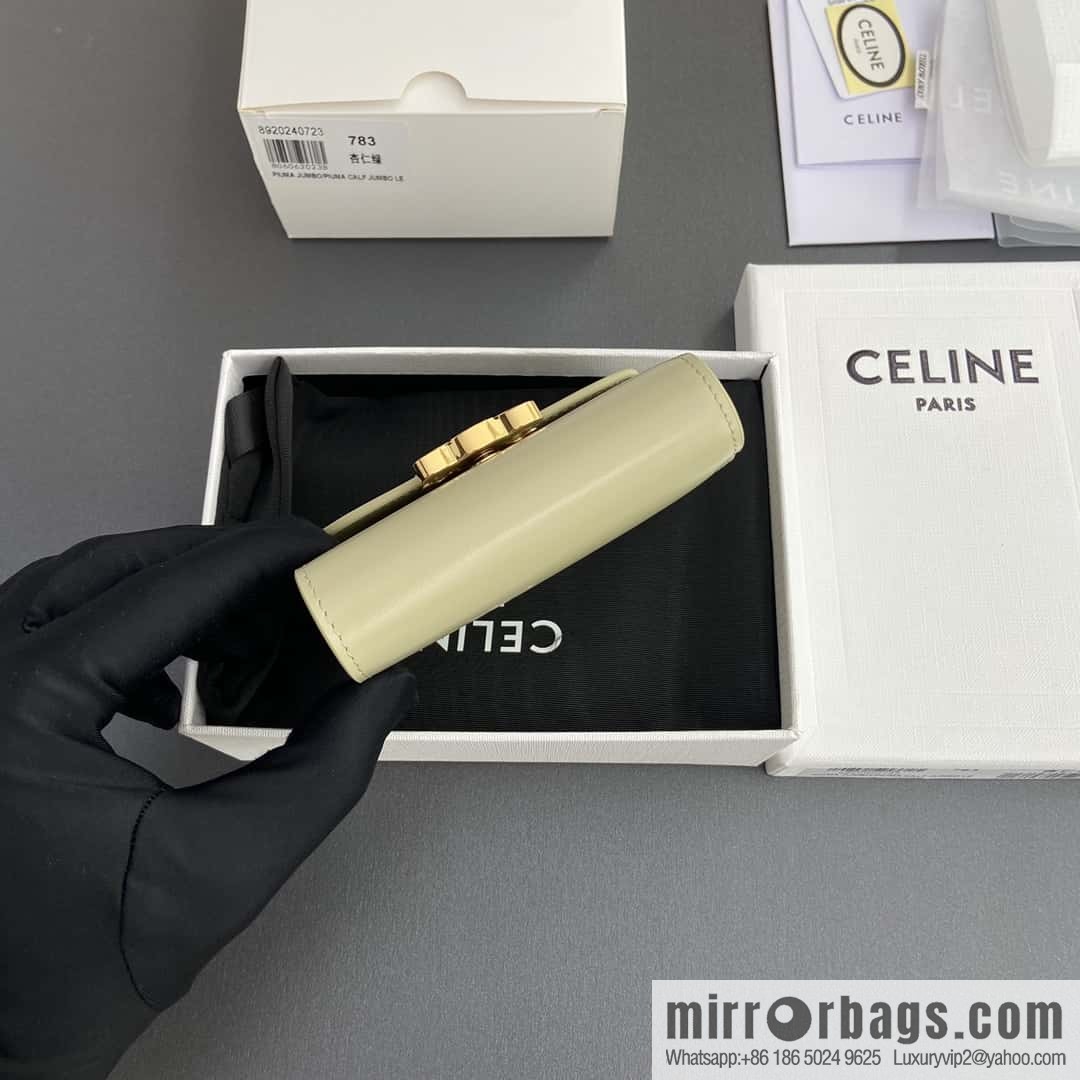 CELINE TRIOMPHE shiny cow leather wallet 10D782CQH.04LU783