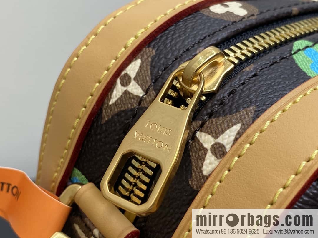 [Original single boutique] M24820 brown color, variable code chip version, men's bag messenger bag series Envelope messenger bag