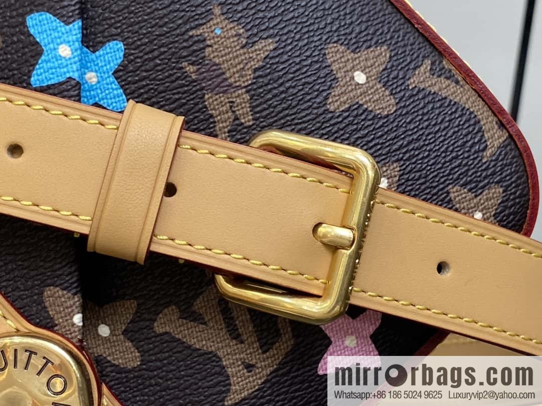 [Original single boutique] M24820 brown color, variable code chip version, men's bag messenger bag series Envelope messenger bag