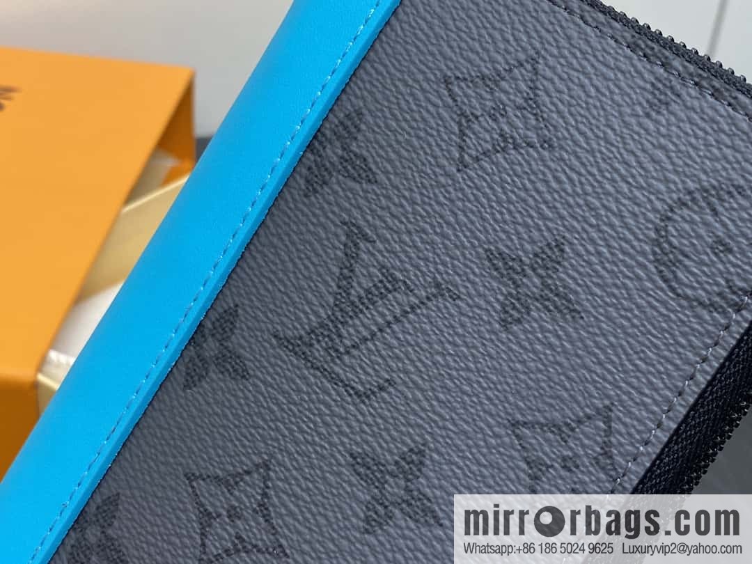 [Original order boutique] M11523 blue silver flower, single zipper wallet series ZIPPY zipper vertical wallet