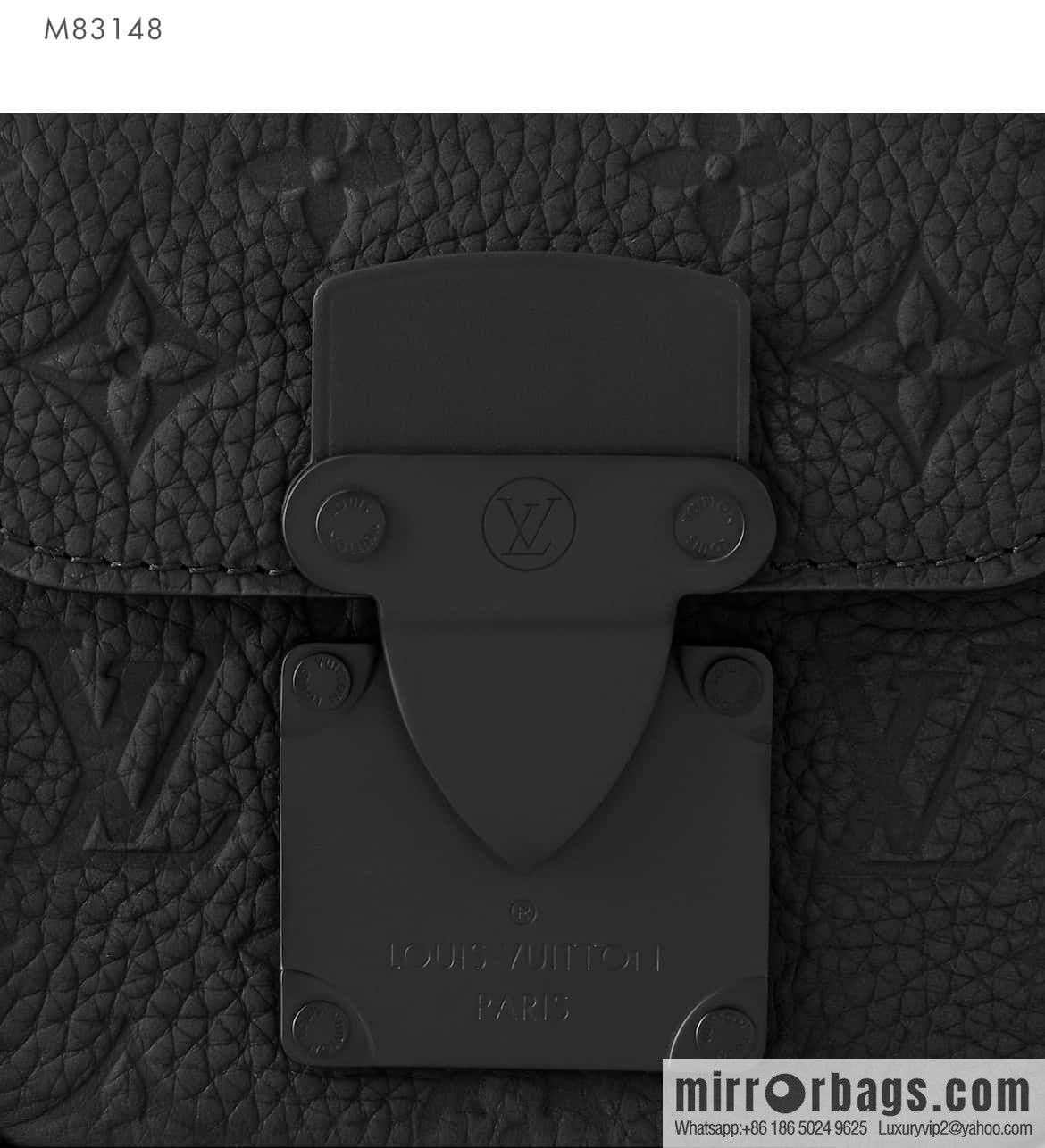 [Original order boutique] M83148 black flower, men's bag, mini mailman bag series Pico S-Lock handbag, Darth Vader (copy)