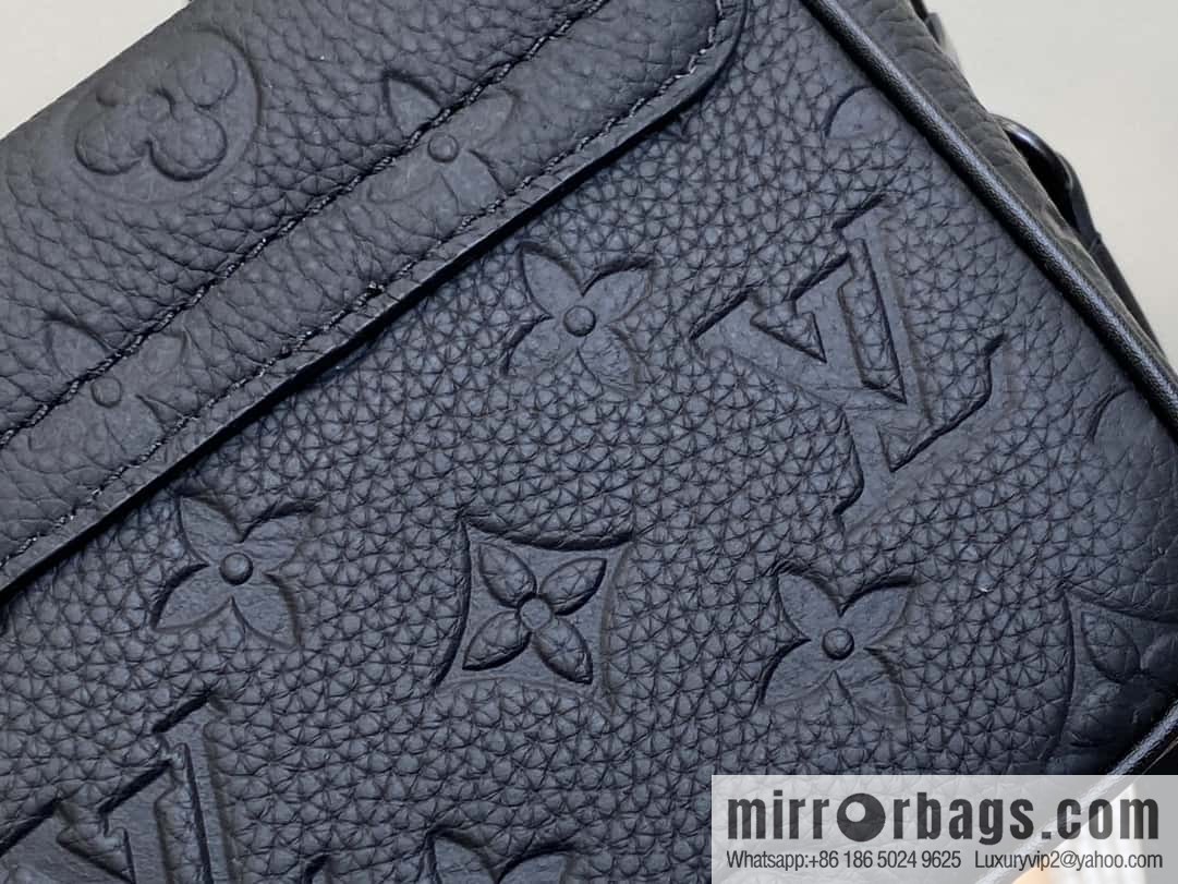 [Original order boutique] M83148 black flower, men's bag, mini mailman bag series Pico S-Lock handbag, Darth Vader (copy)