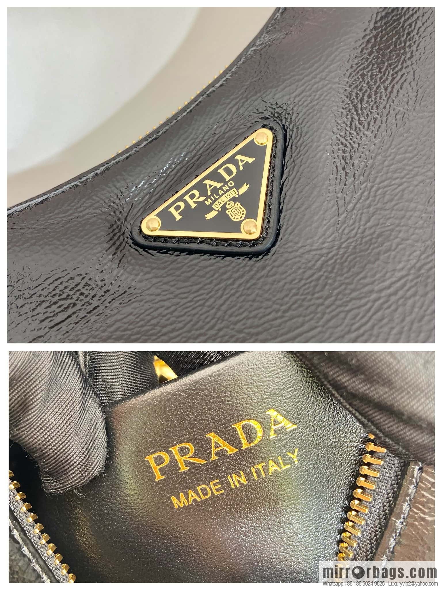 PRADA 🎉 Moon handbag 🎉 1BC194 lacquered wax leather