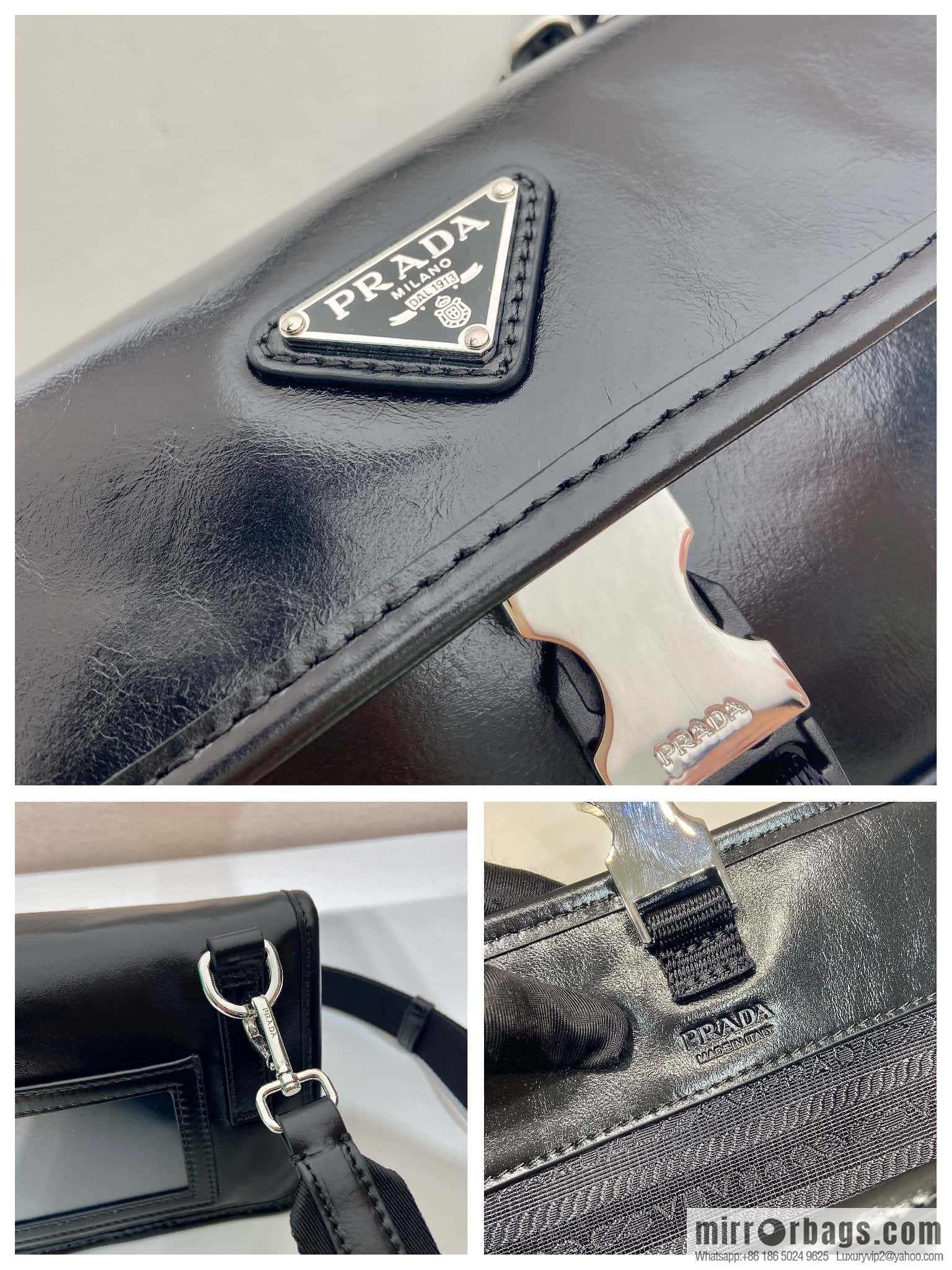 PRADA 🎉 oil wax leather small mail carrier bag 🎉 2ZH108 mobile phone bag