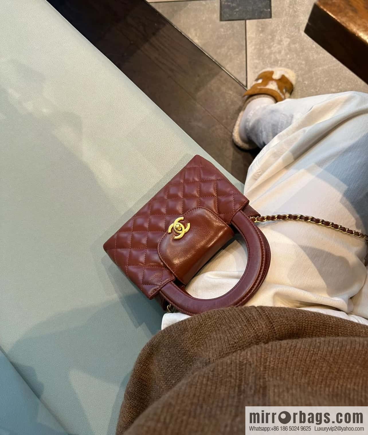 CHANEL 24S New Color Kelly Handle Bag, Large, Caramel AS4416