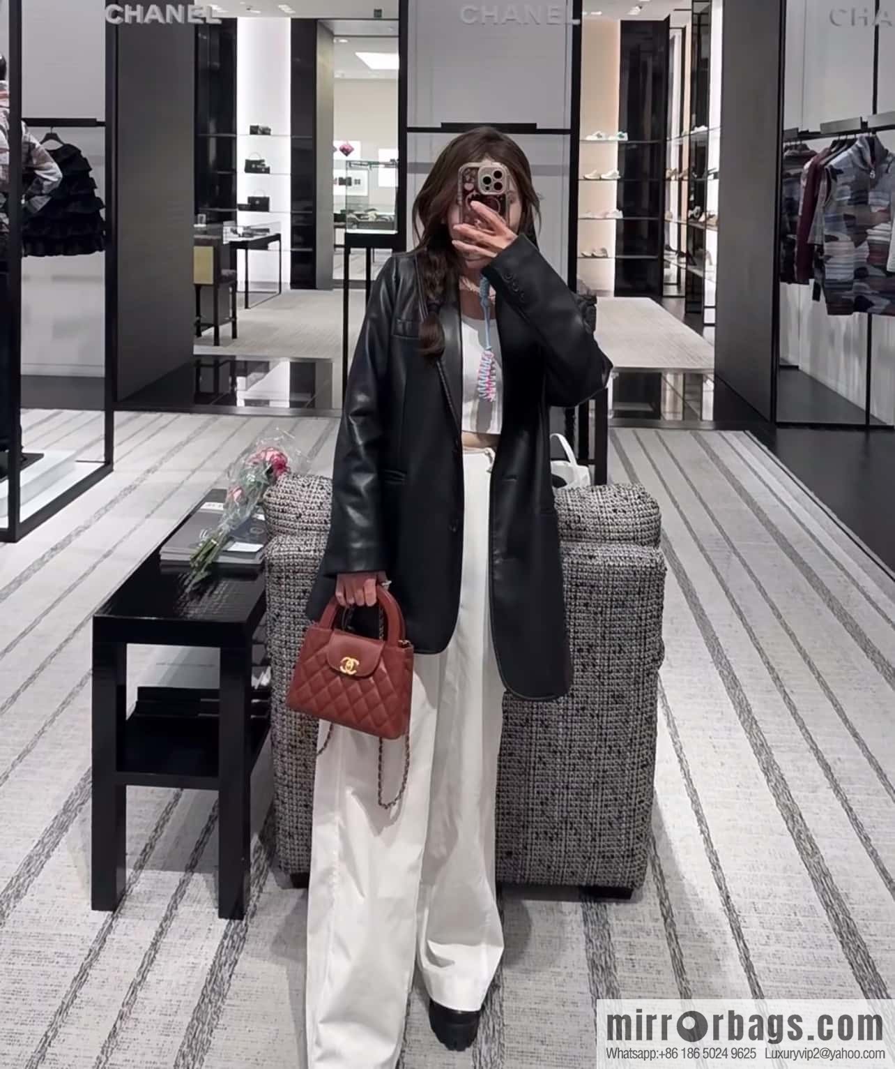 CHANEL 24S New Color Kelly Handle Bag, Large, Caramel AS4416